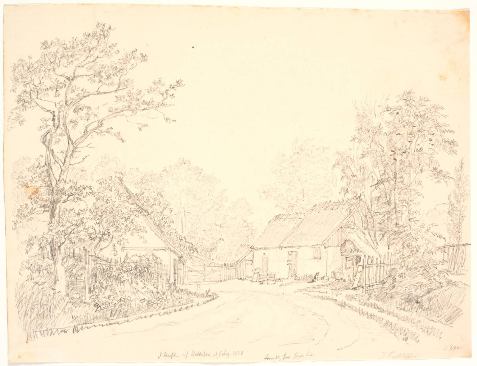 Parti i nærheden af Hellesbæk, J.P. Møller, 1837