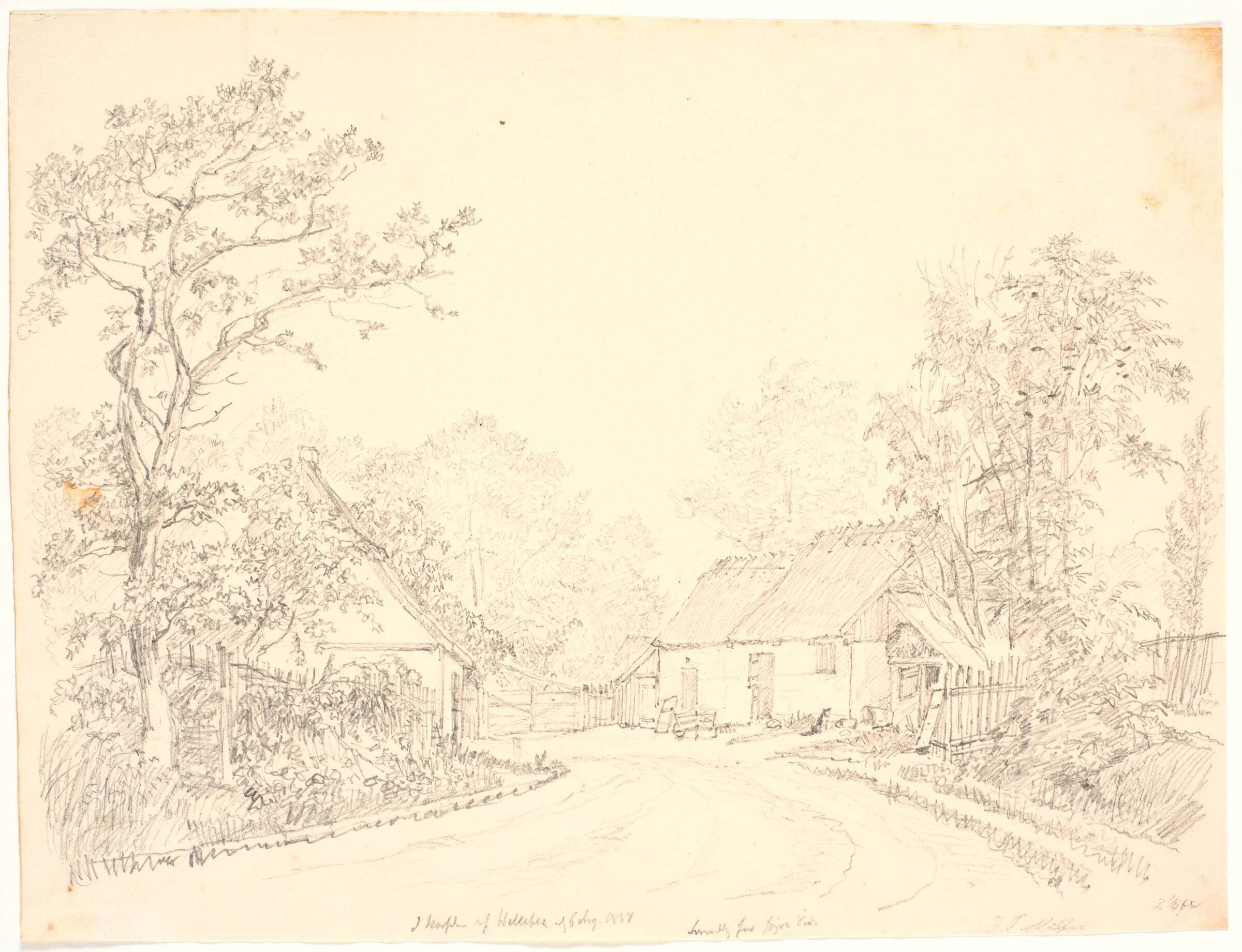Parti i nærheden af Hellesbæk, J.P. Møller, 1837