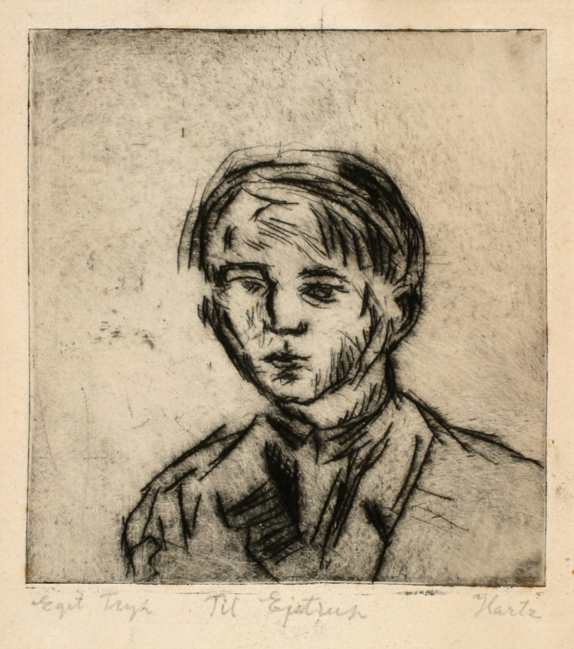 Selvportræt, Lauritz Hartz, 1929