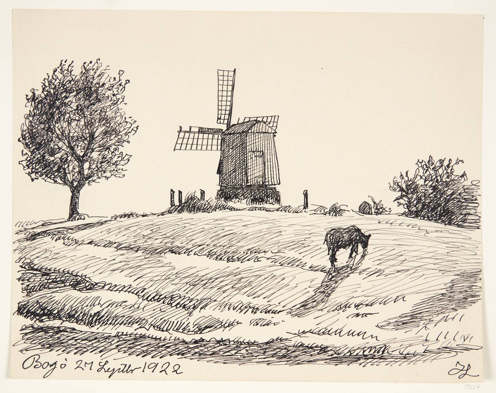 Mølle. Bogø, Johannes Larsen, 1922
