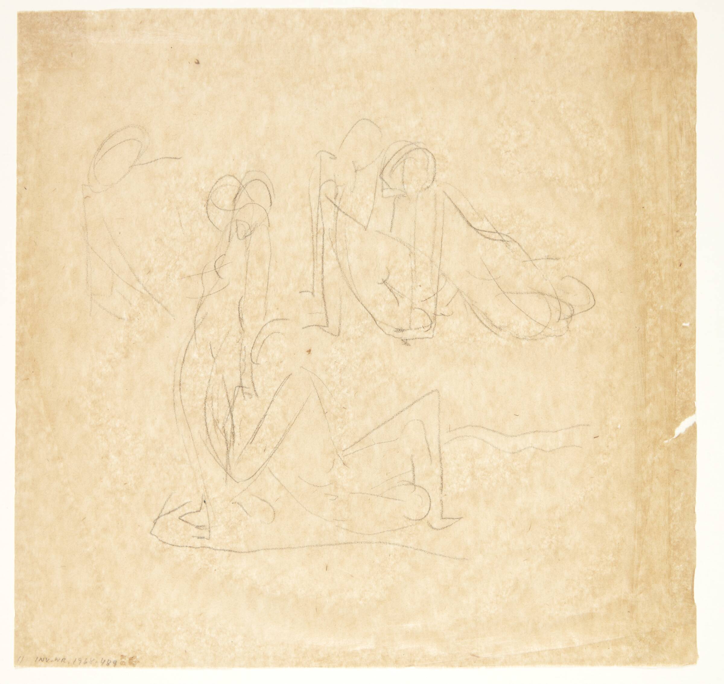 To udkast til statuetter: det ene til Pygmalion og Galathea (?), Gerhard Henning, 1920-1929