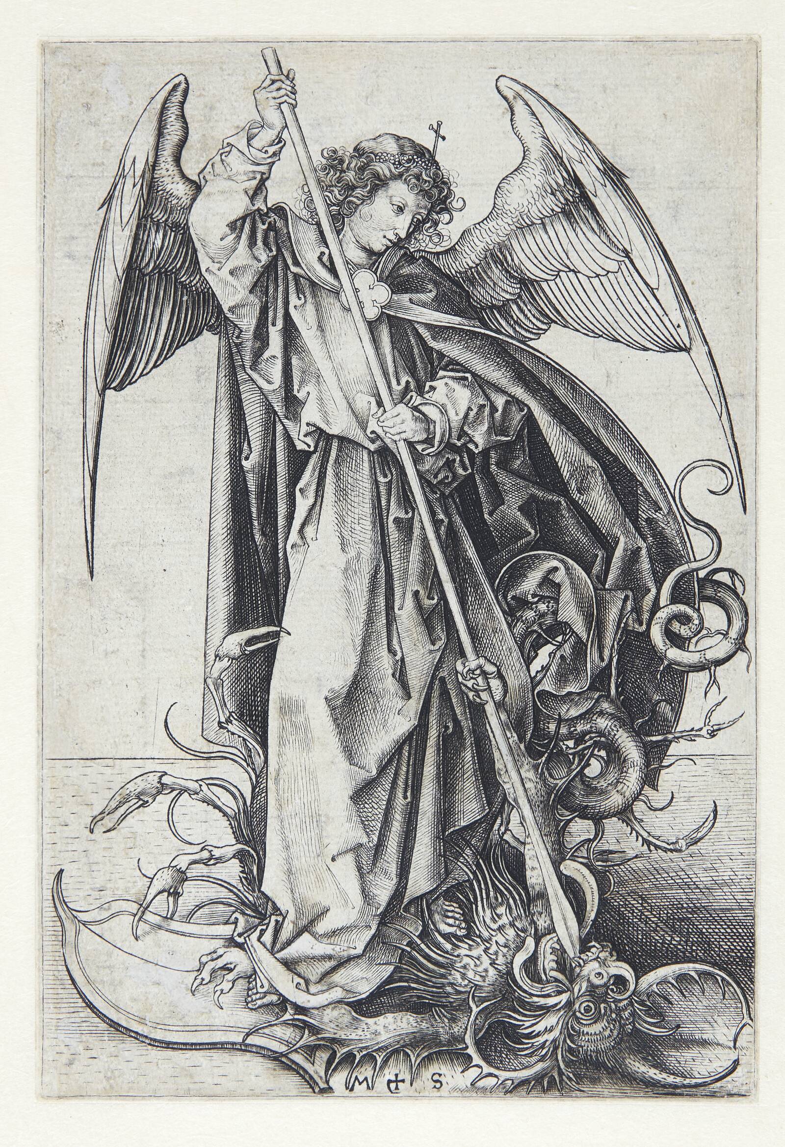 Ærkeenglen Michael, Martin Schongauer, 1430-1491