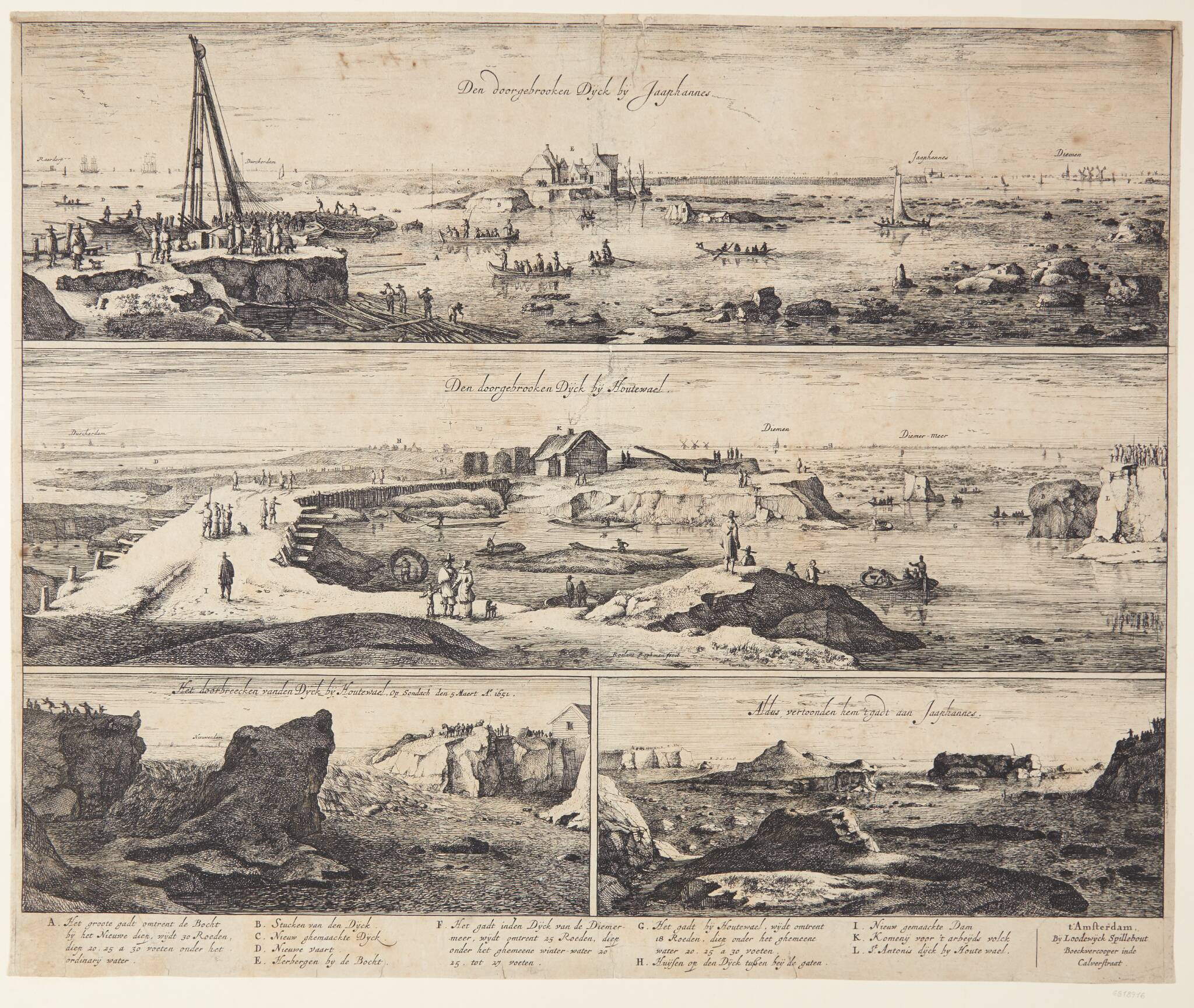 Brud på dæmningen ved Amsterdam 1651