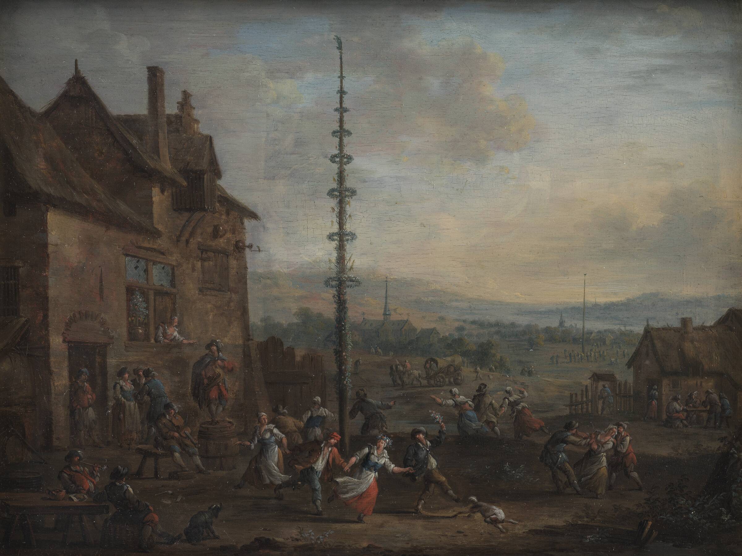 Dansen om majstangen, Arnold Frans Rubens, 1709-1719