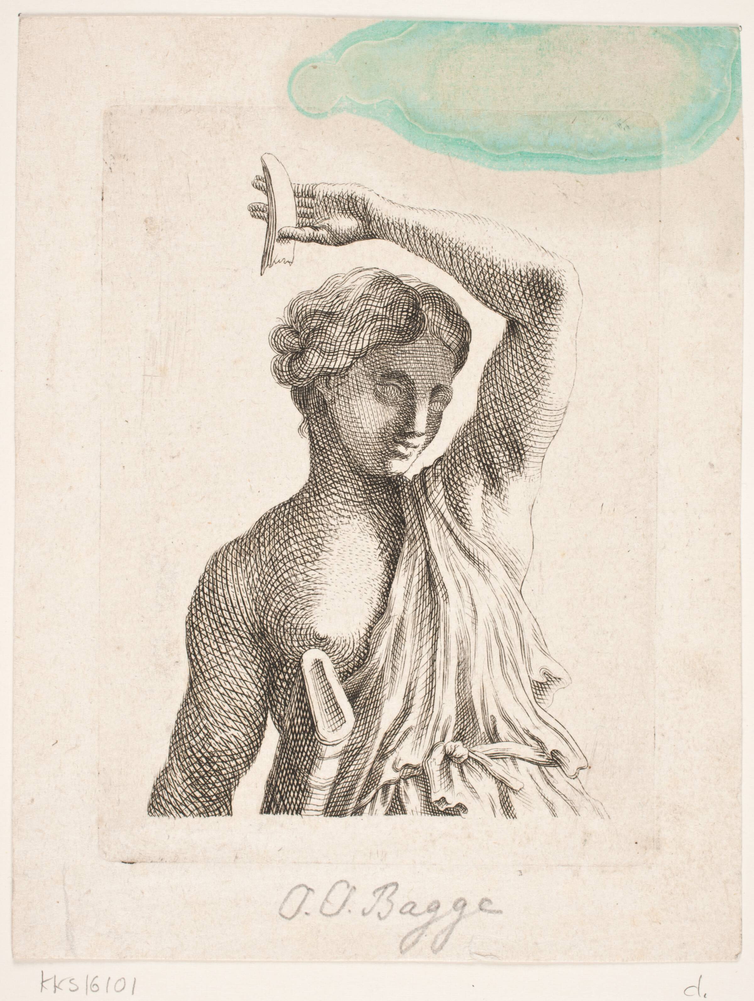 Overdel af amasonestatue, Oluf Olufsen Bagge, 1780-1836