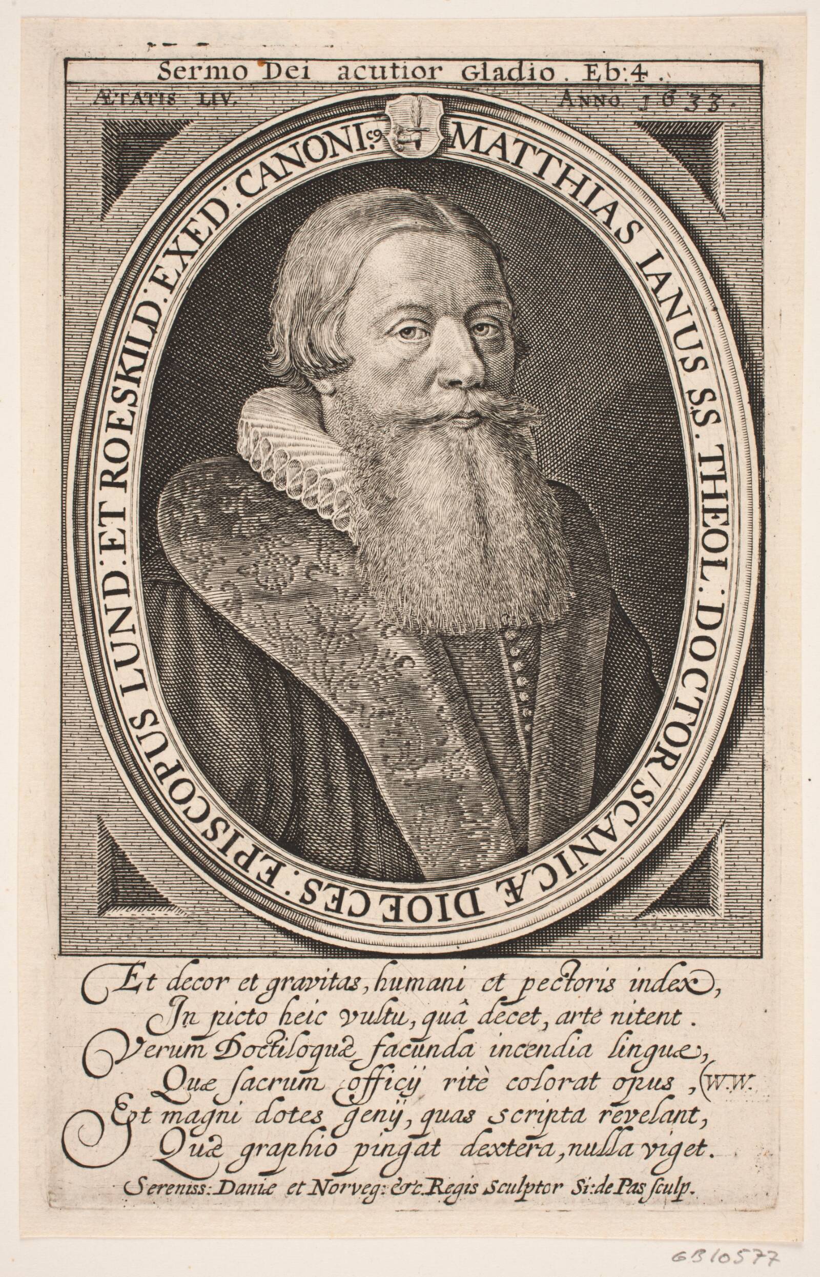 Biskop Mads Jensen, Simon de Pas, 1633