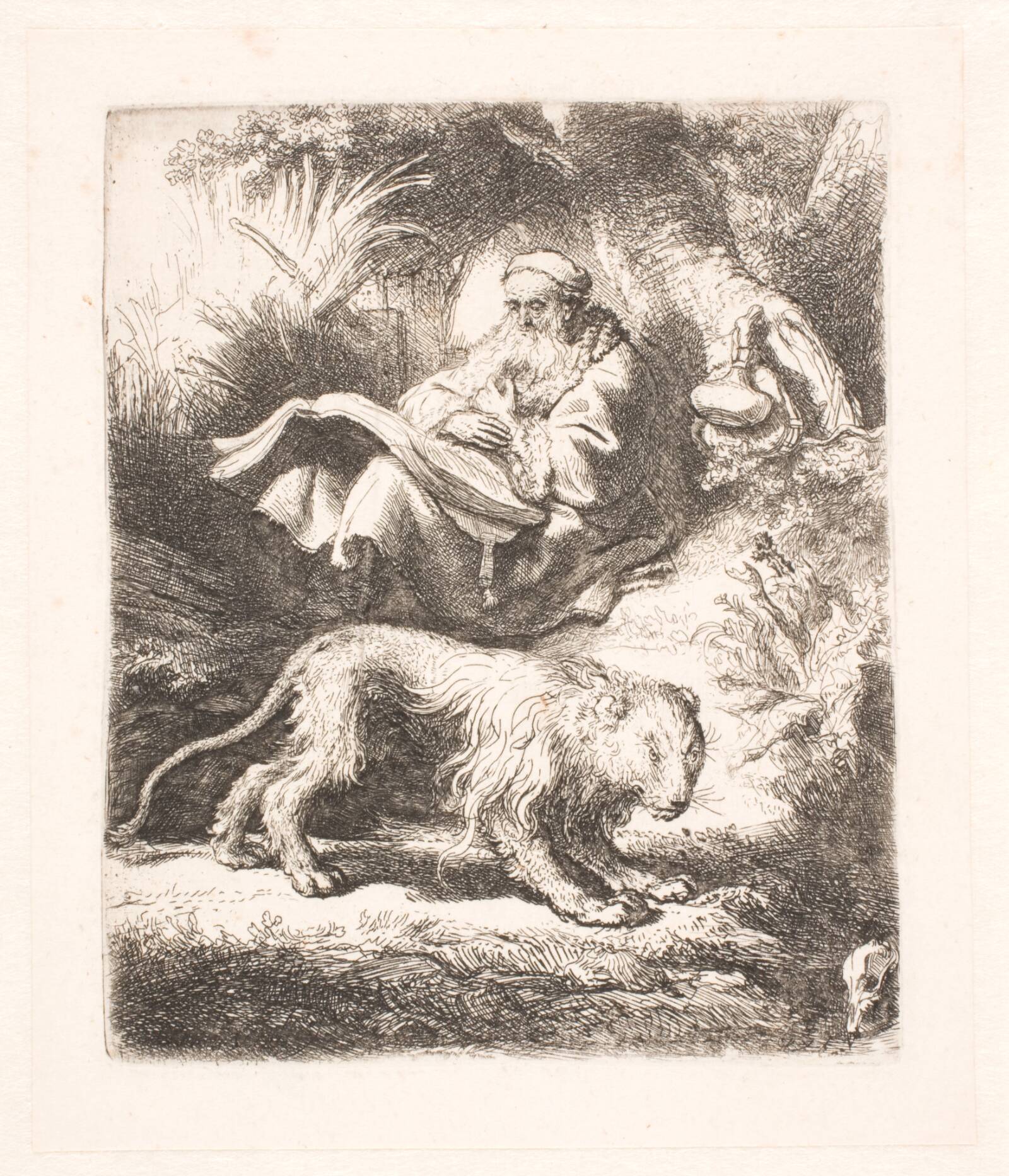 Den hellige Hieronymus, læsende, Rembrandt van Rijn, 1634