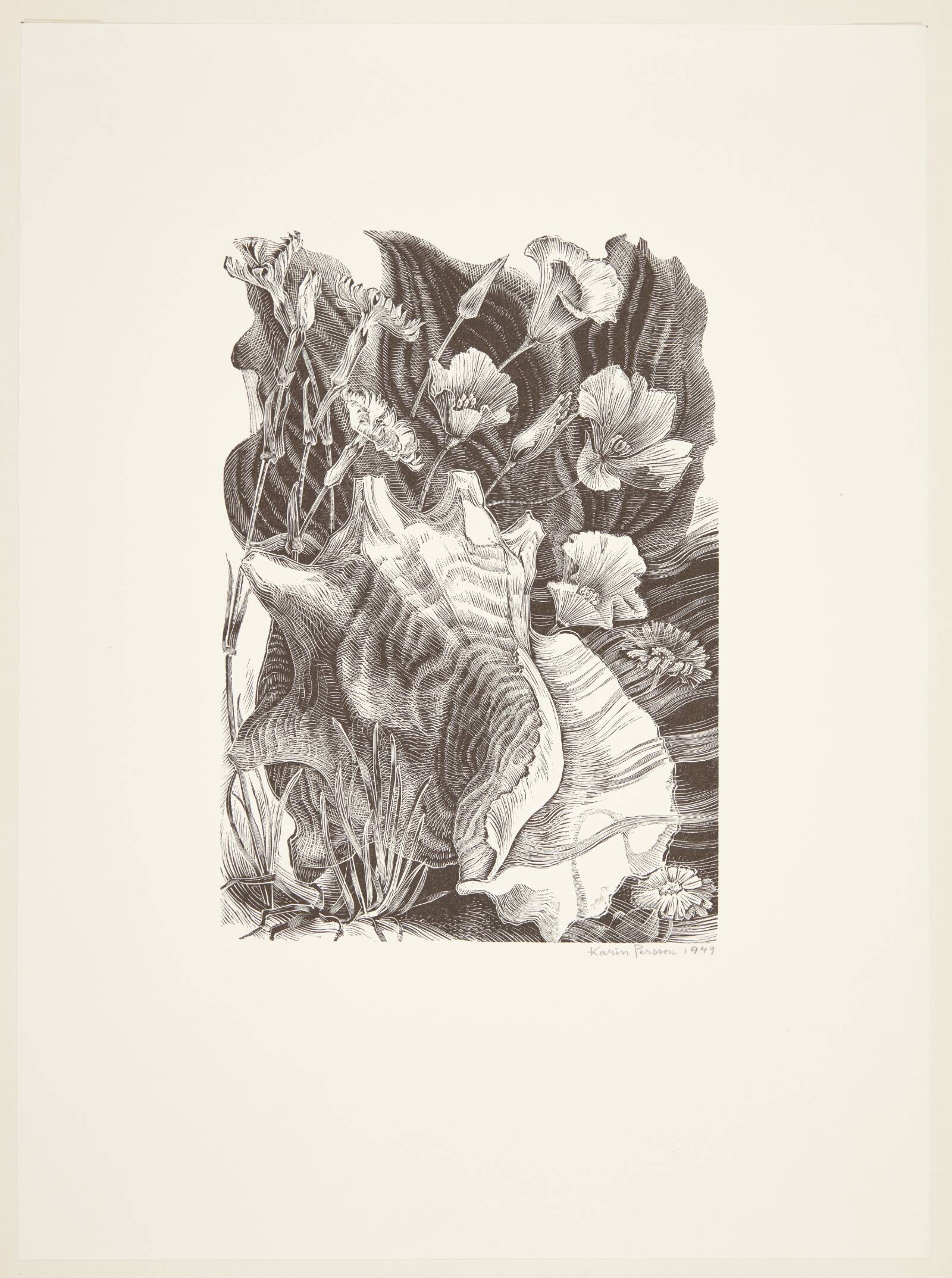 Tonande snäcka, Karin Persson, 1949