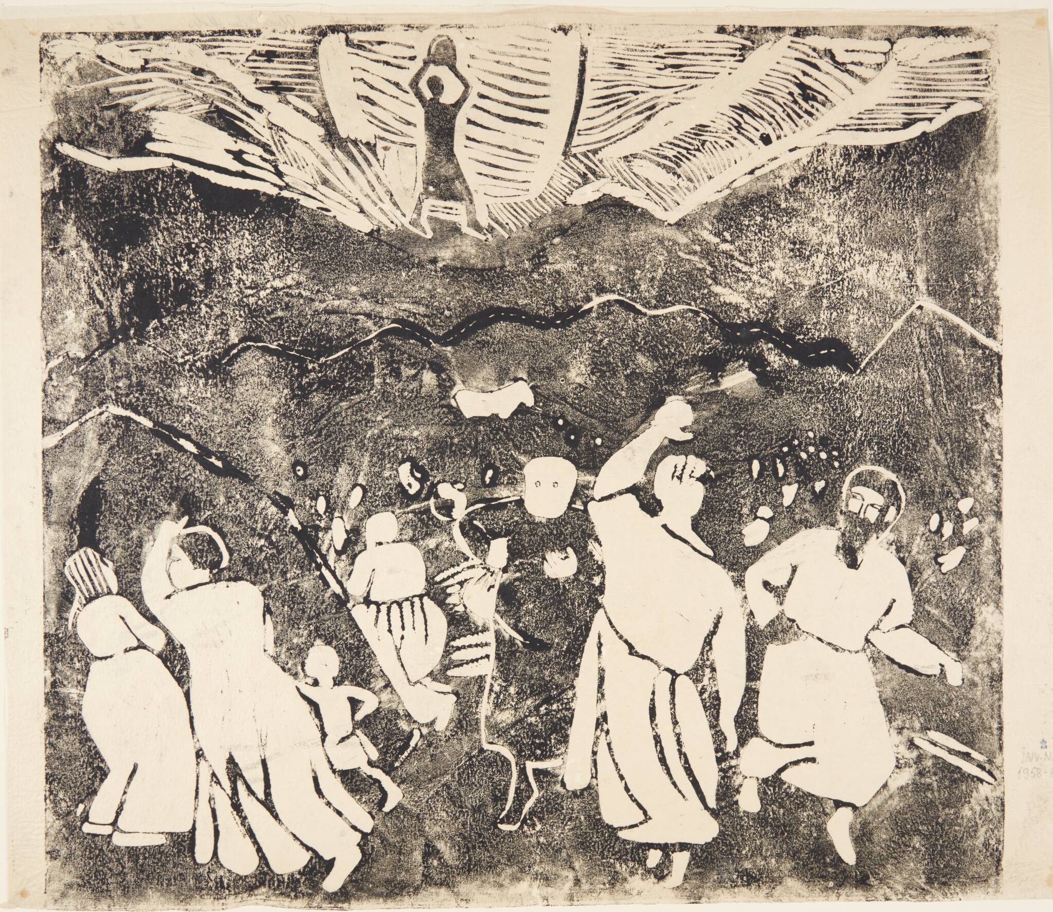 版画 Ake Holm #29 Dansen kring guldkalven Dansen om guldkalven, 1917, Olivia Holm-Møller | SMK Open