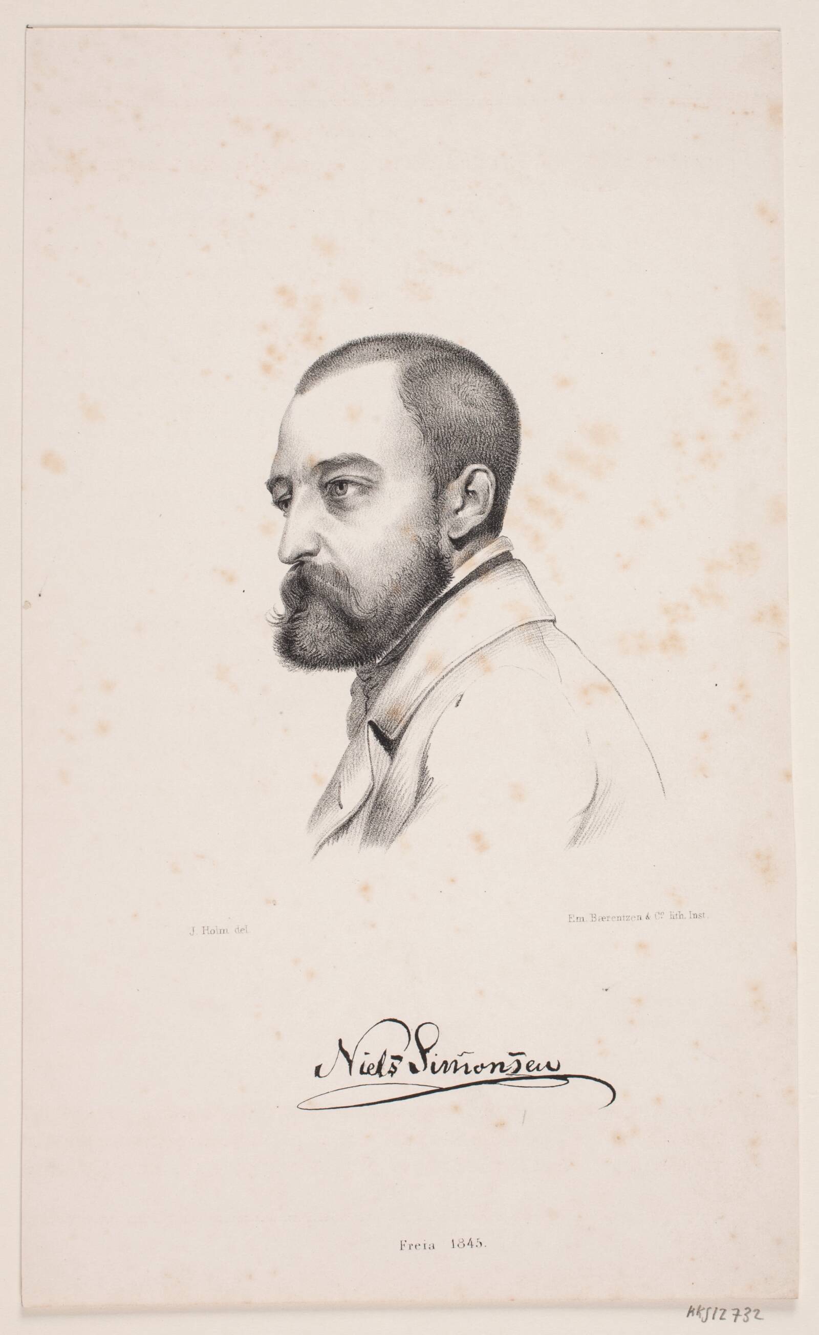 Niels Simonsen, Ubekendt, 1845