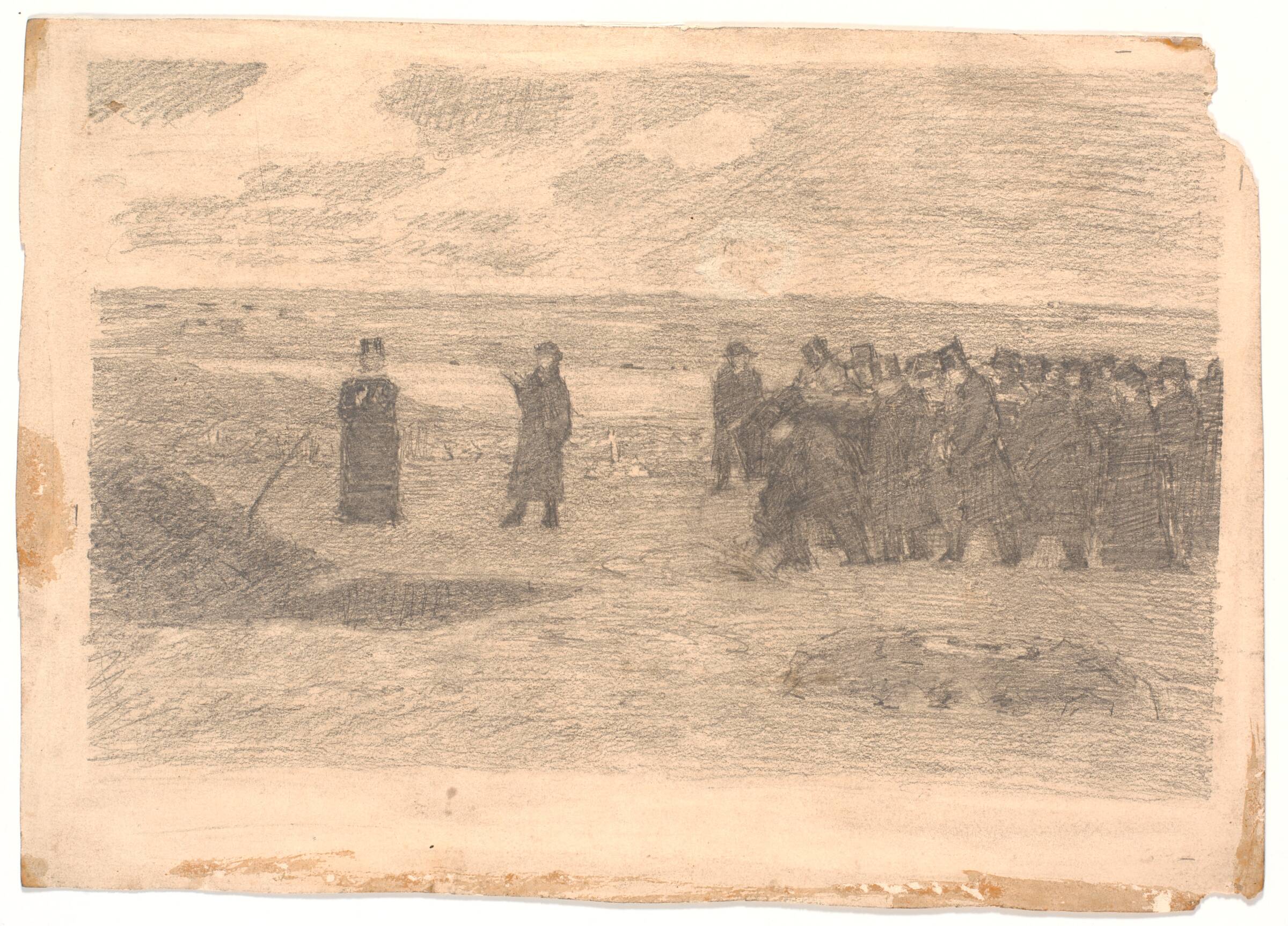 Begravelse på vestjydsk kirkegaard, Niels Bjerre, 1885