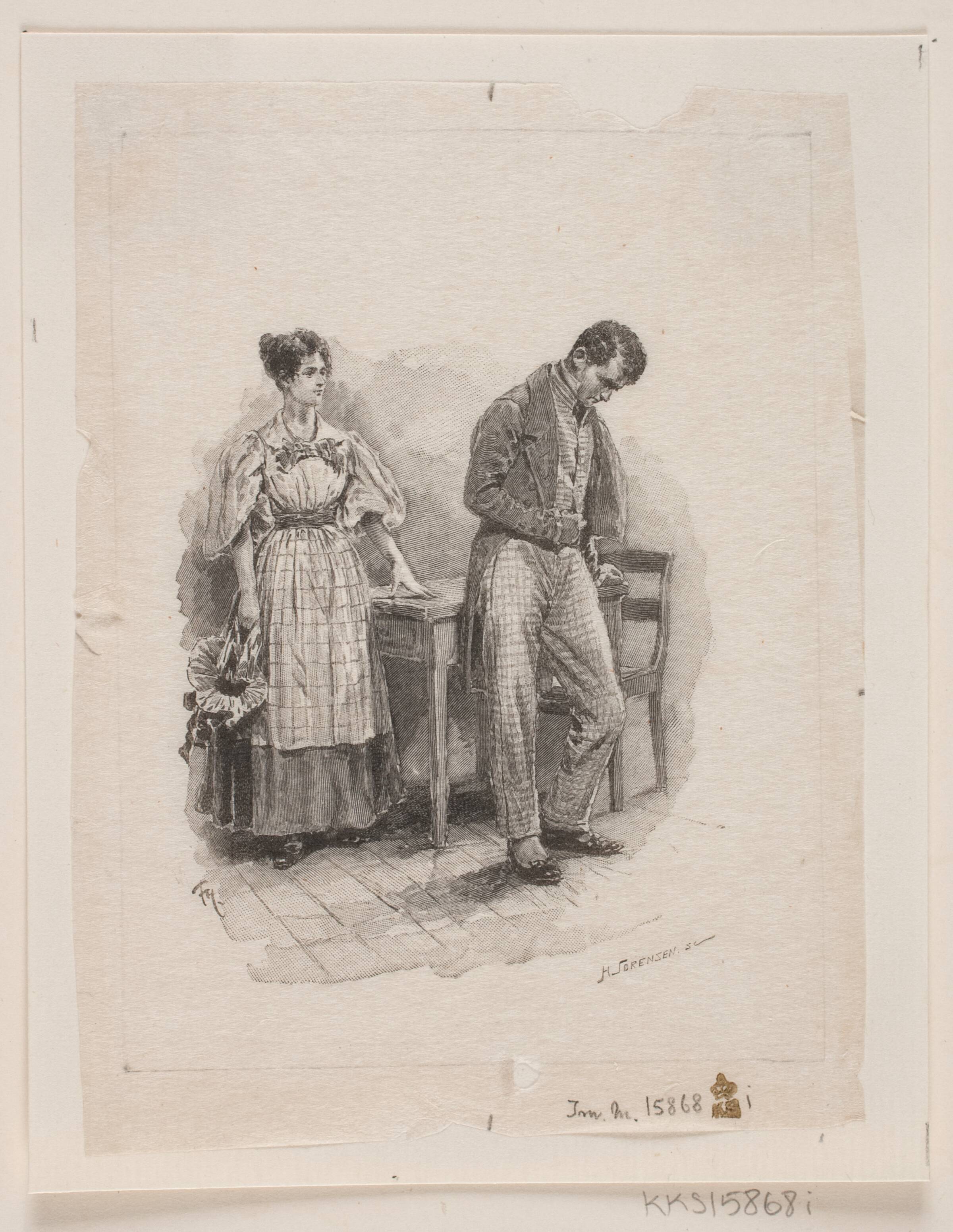 Prøvetryk til illustration til P. M. Møller: "En dansk students eventyr", Henrik Arnold Hamilkar Sørensen, 1884-1897