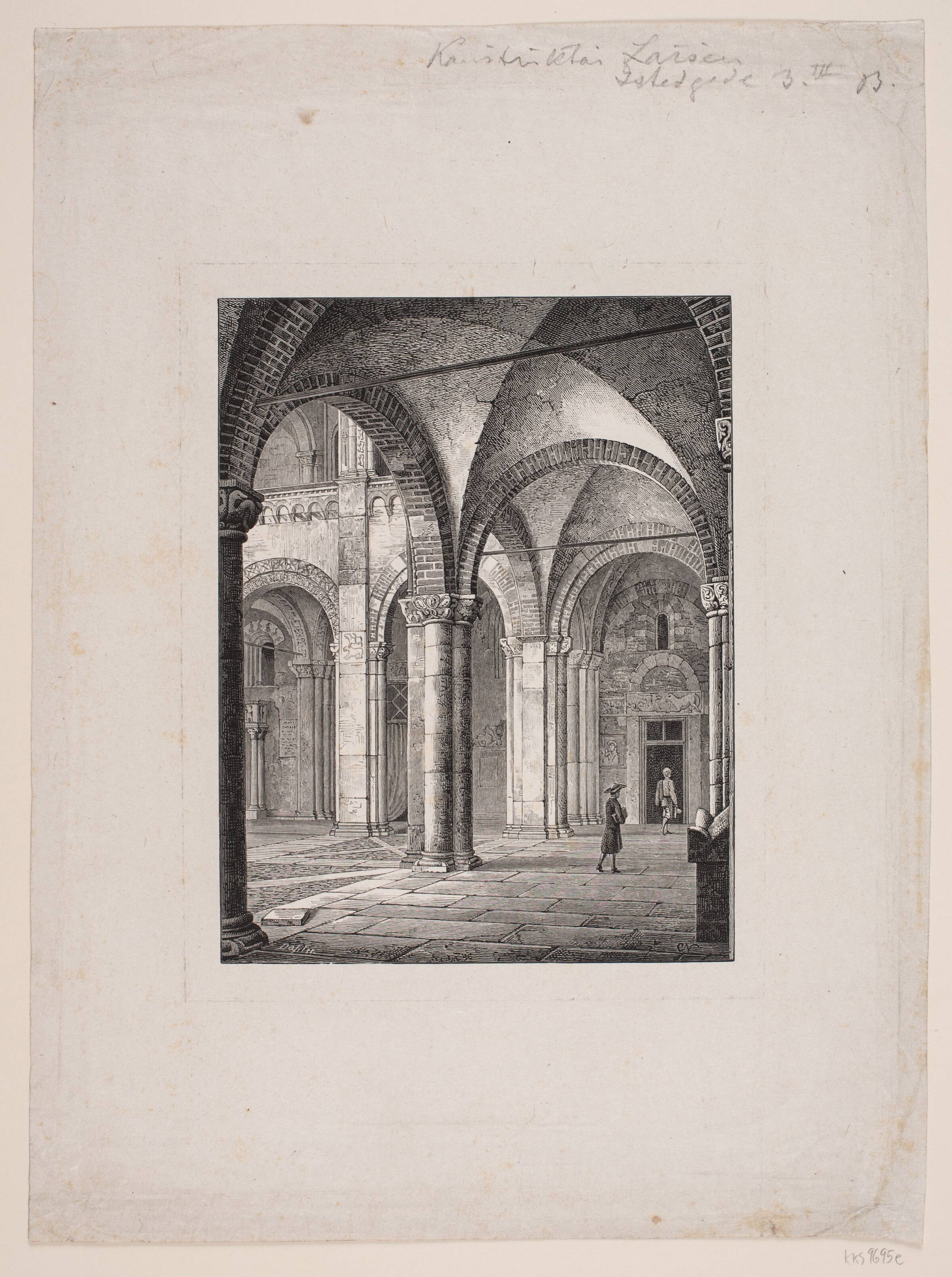 Forgård til S. Ambrogio i Milano, Balzer Dahl, 1882