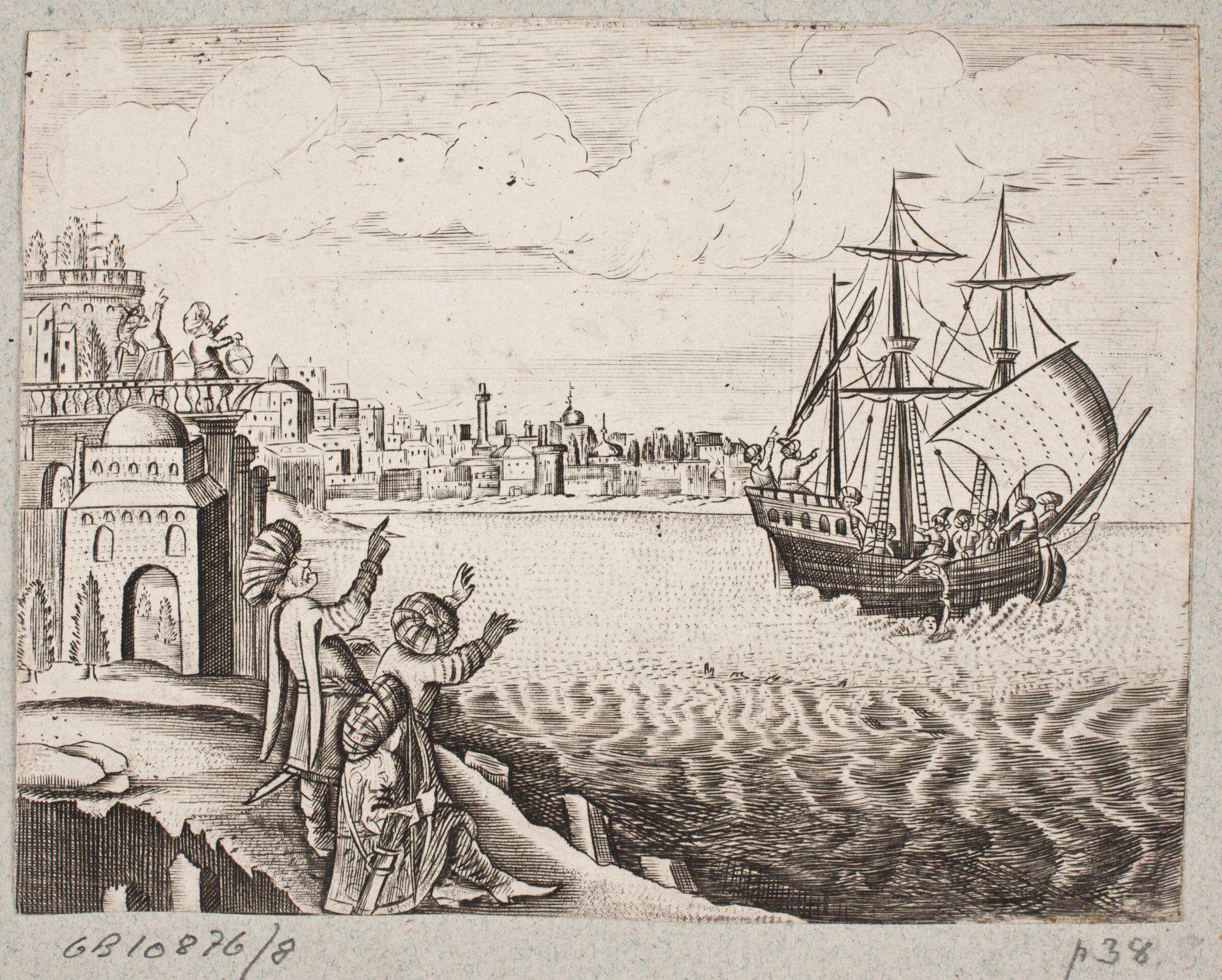 Illustration til Adam Olearius, “Persianischer Rosenthal von einem Sinnreichen Poeten Schich Saadi […]”, Schleswig 1660, J. Muller, 1645
