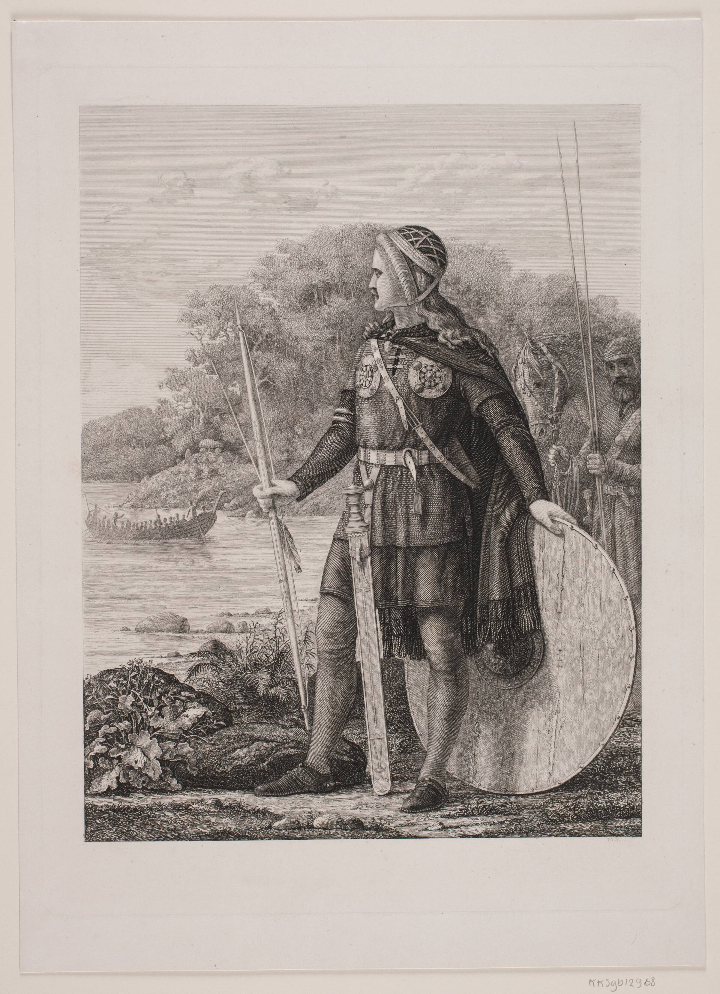 En oldnordisk kriger, Julius Magnus-Petersen, 1868
