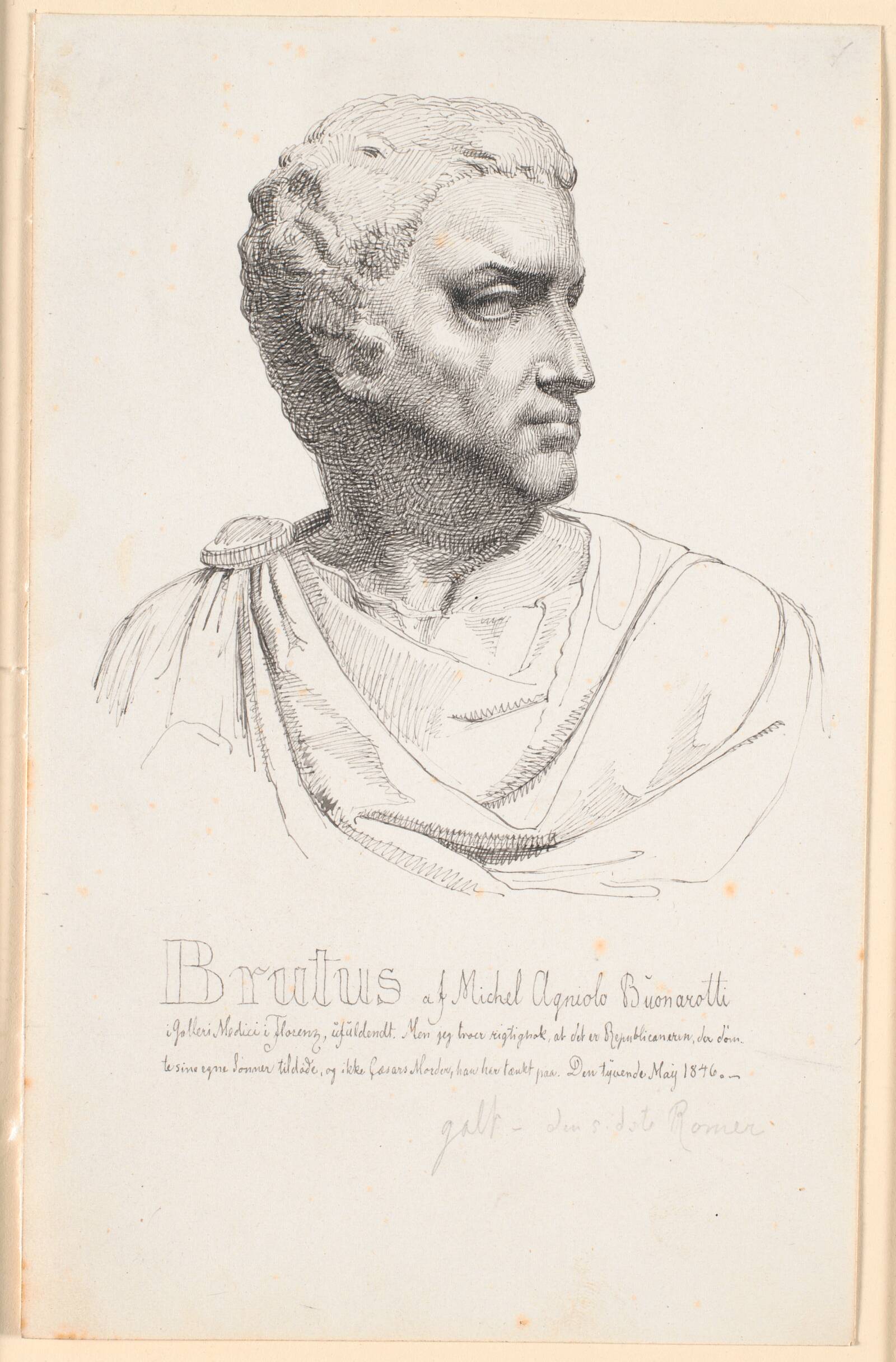 Brutushoved, Johan Thomas Lundbye, 1846