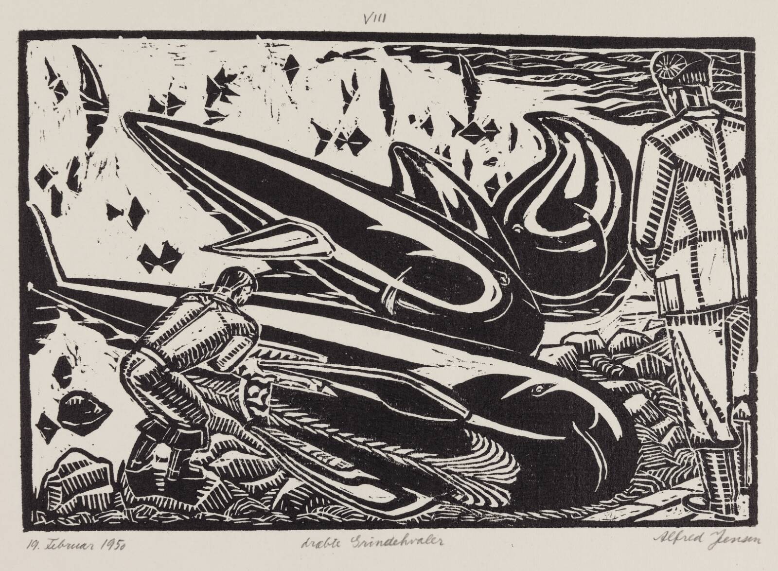 Dræbte grindehvaler, Jensen, Alfred, 1950