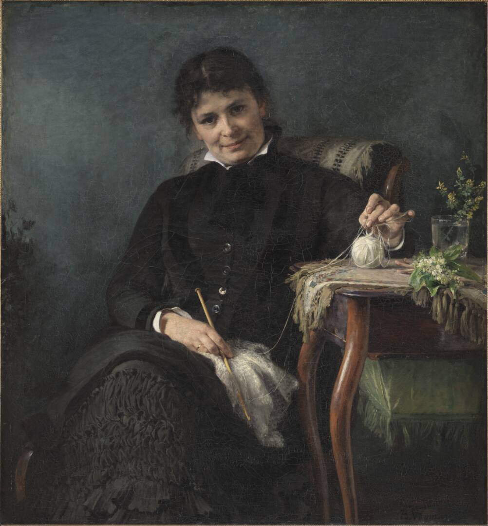 Anna Seekamp, the Artist's Sister, by Bertha Wegmann, 1882