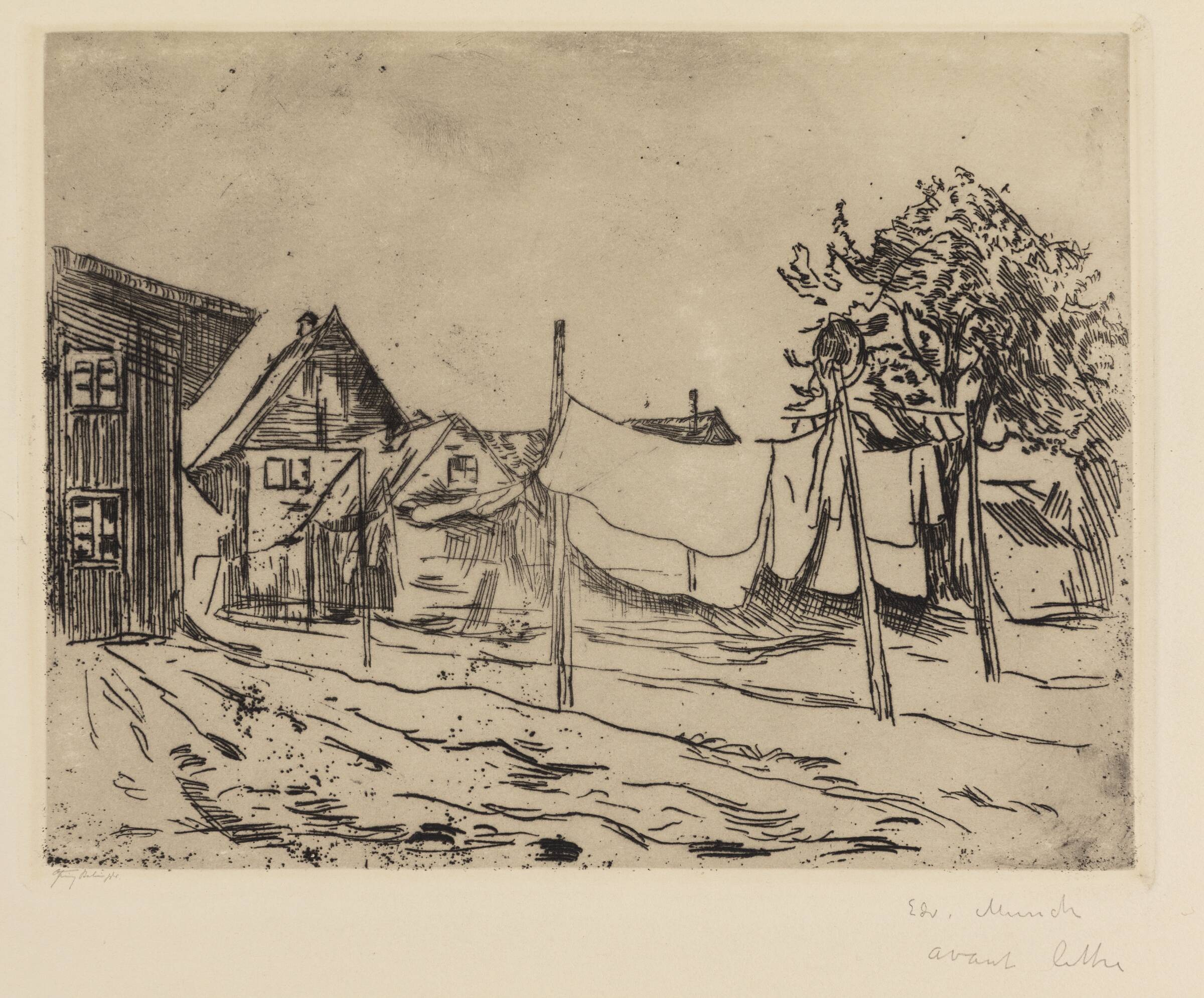 Tørretøj i Travemünde, Edvard Munch, 1904