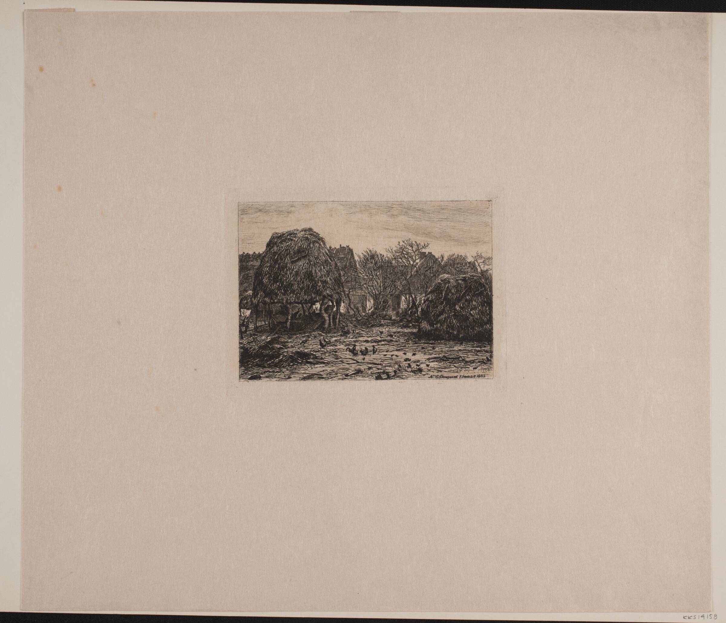 Bondegård i Nestelsø, Niels Skovgaard, 1883