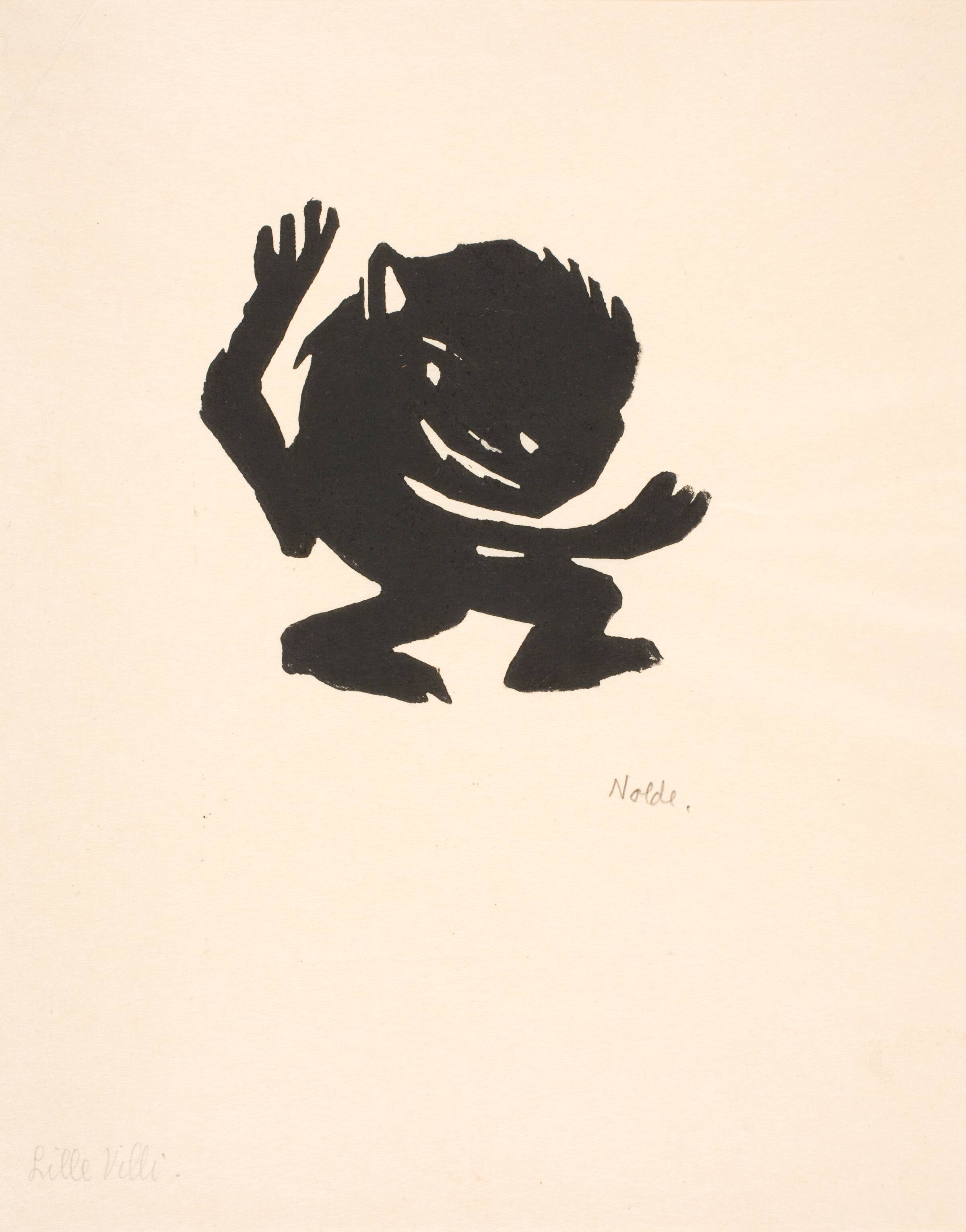 Eine dickköpfig kurzbeinige Gestalt, Emil Nolde, 1921