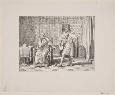 Illustration til Svend Grundtvig, "Marsk Stig: Dansk Folkevise Fra 13de Aarhundrede", 1861