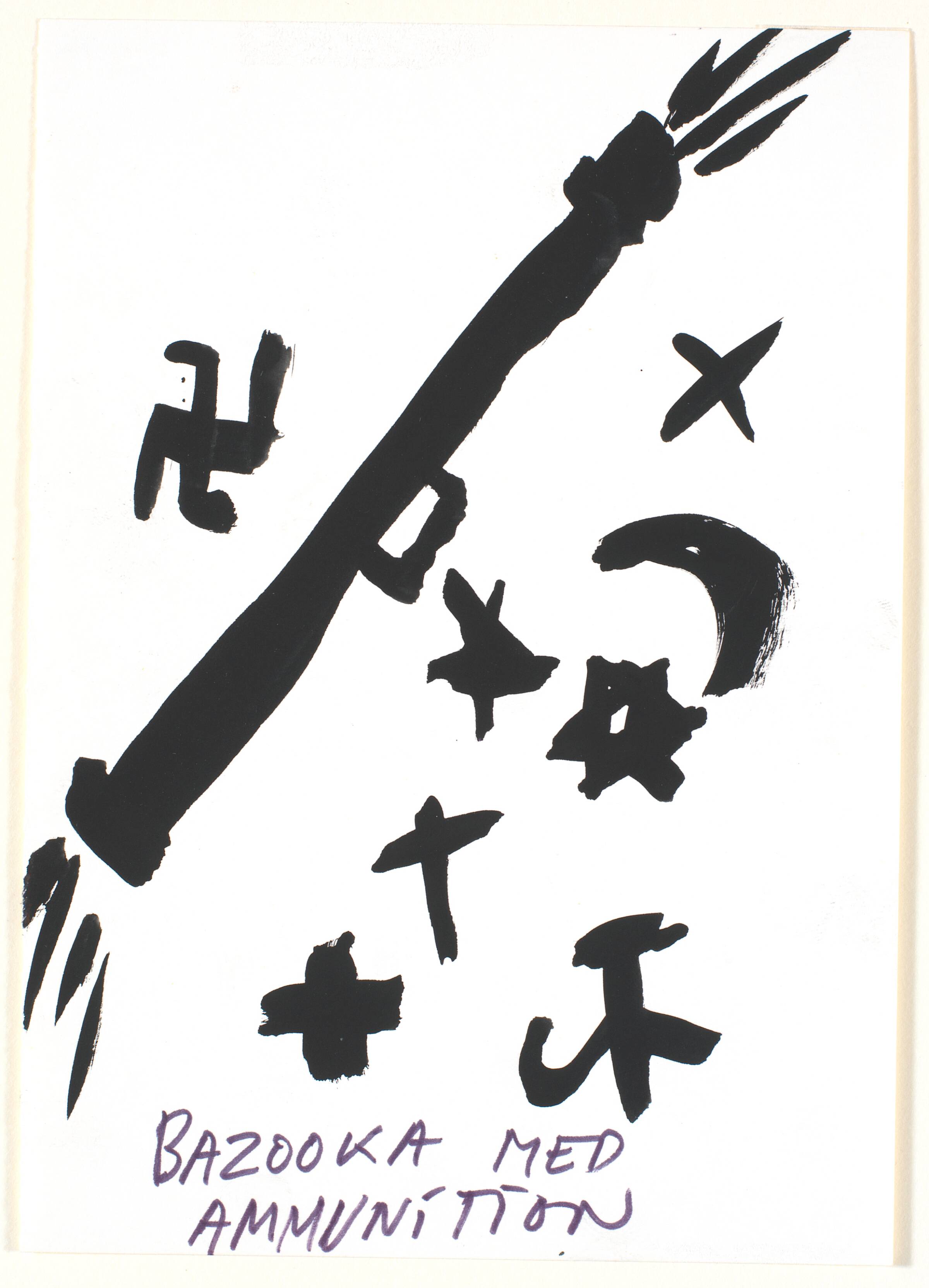 Bazooka med ammunition, Claus Carstensen, 1982