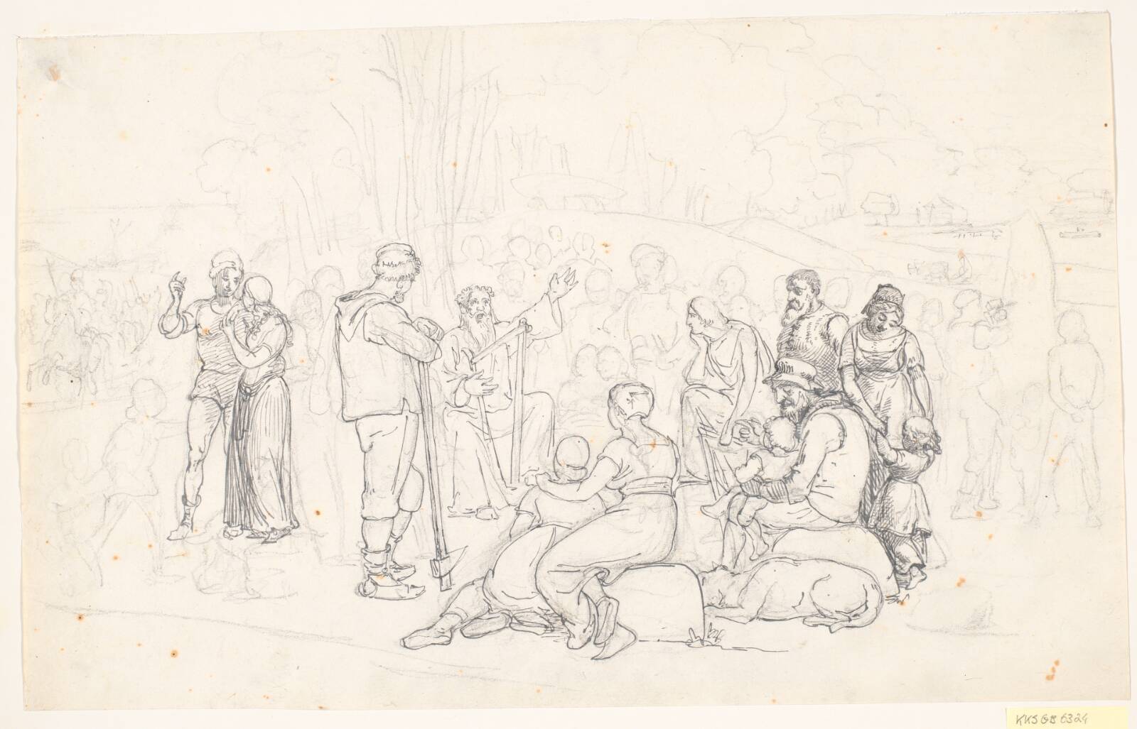 Danmark i Hedenold, Wilhelm Marstrand, 1846