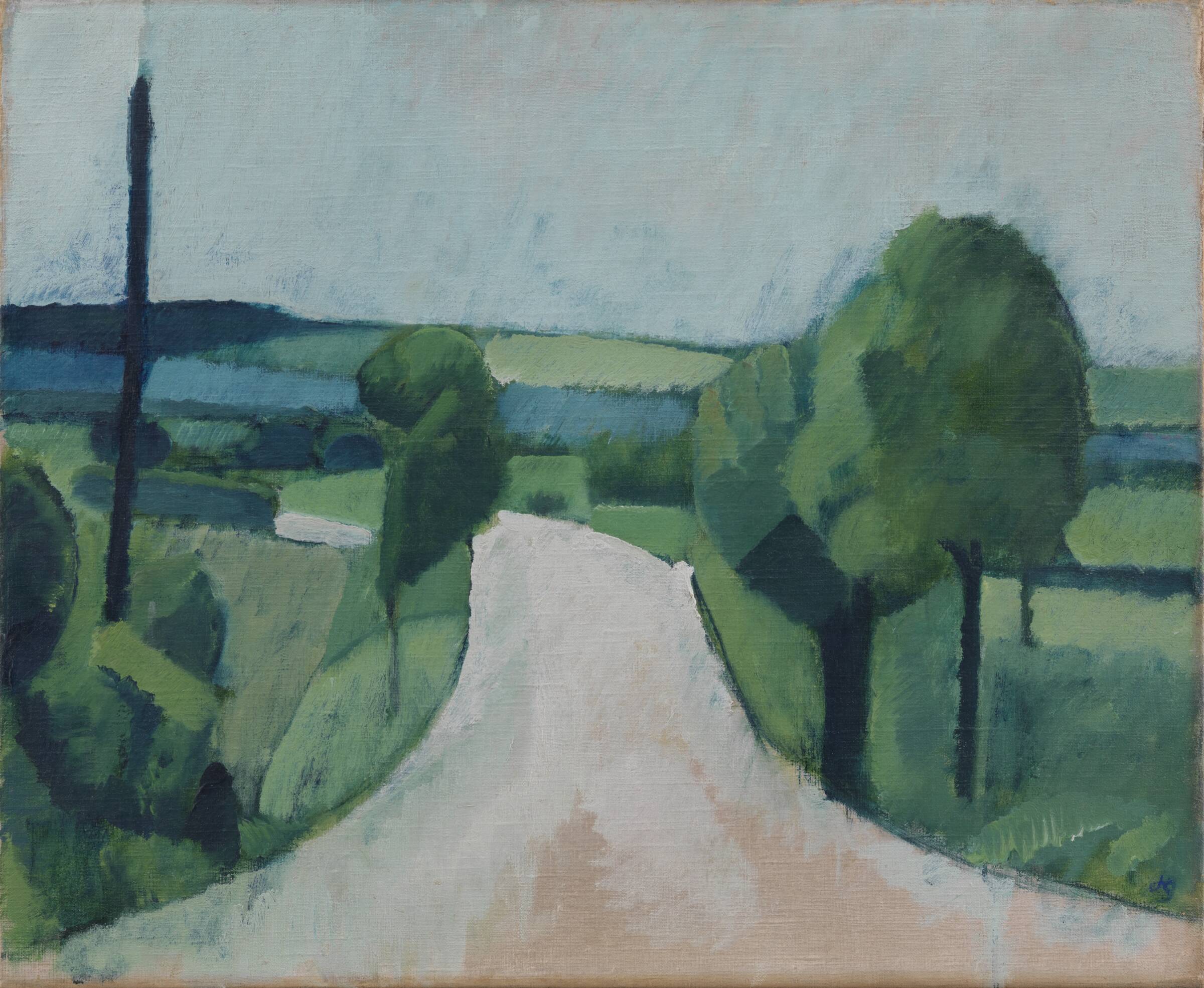 Landevej ved Fåborg, Харальд Гирсинг, 1920