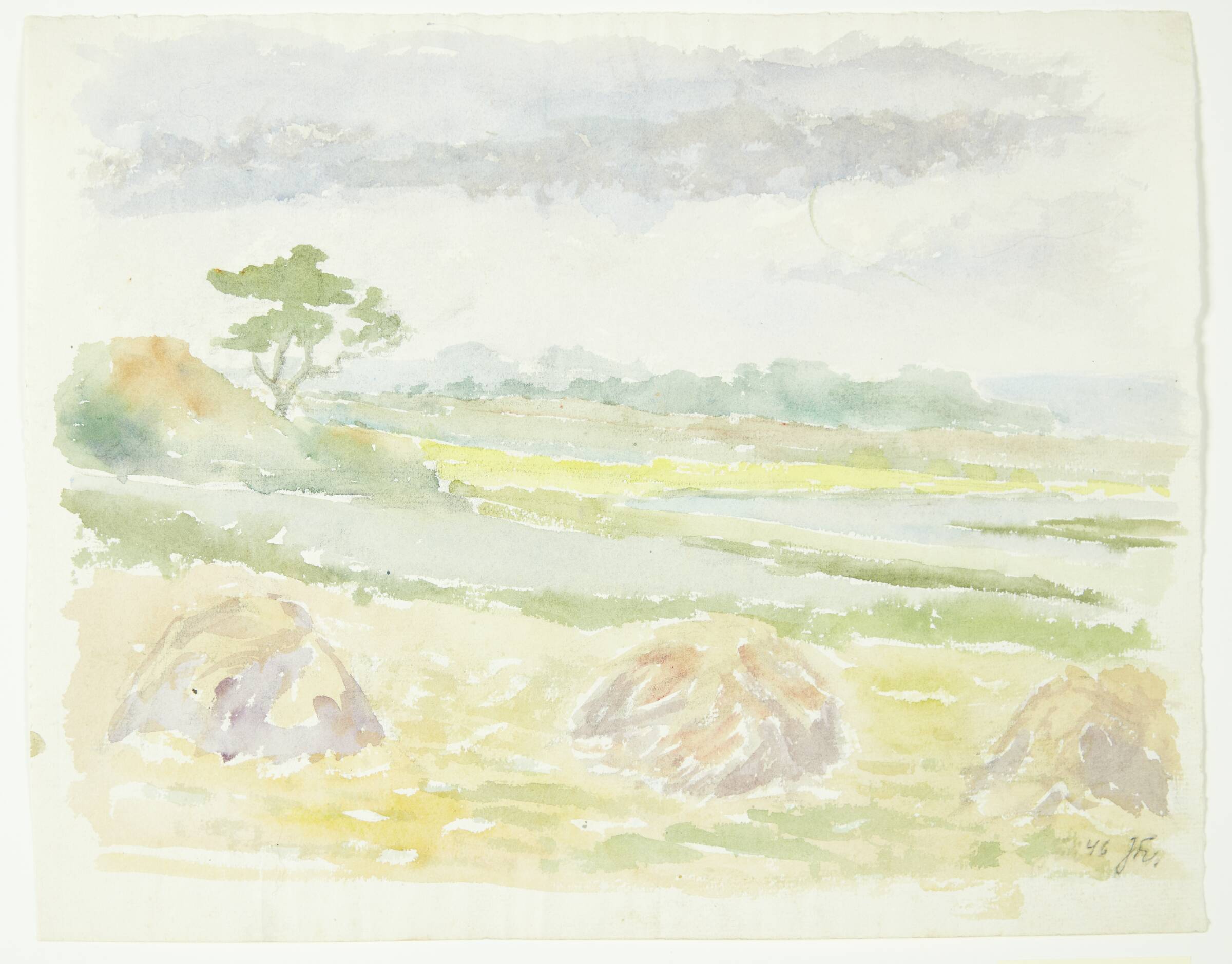 Landskab, Johannes Frederiksen, 1946