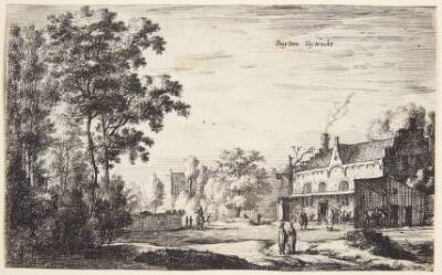 Landskab med huse ved Utrecht