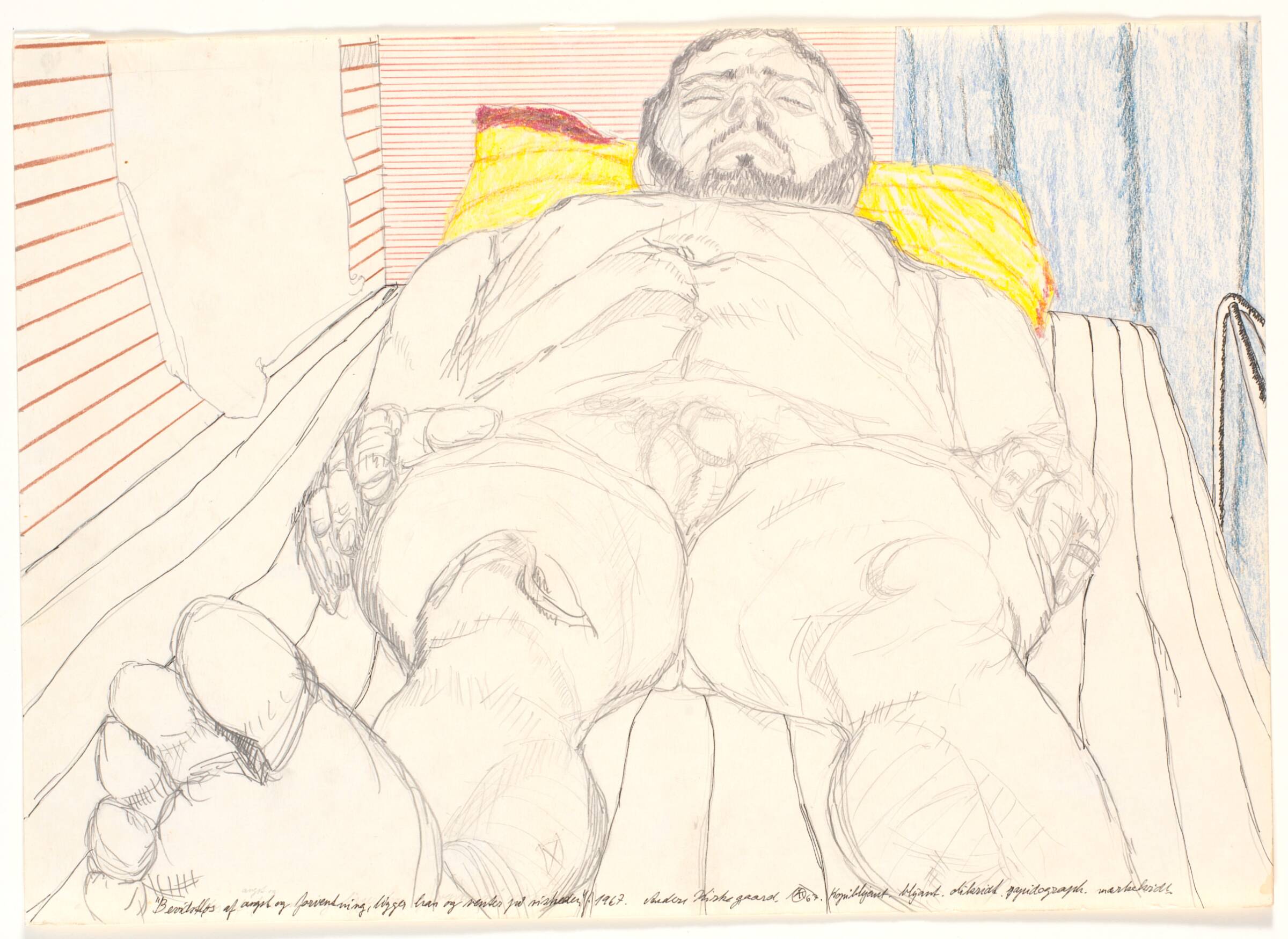 Bevidstløs af angst og forventning, ligger han og venter på visheden, Anders Kirkegaard, 1967