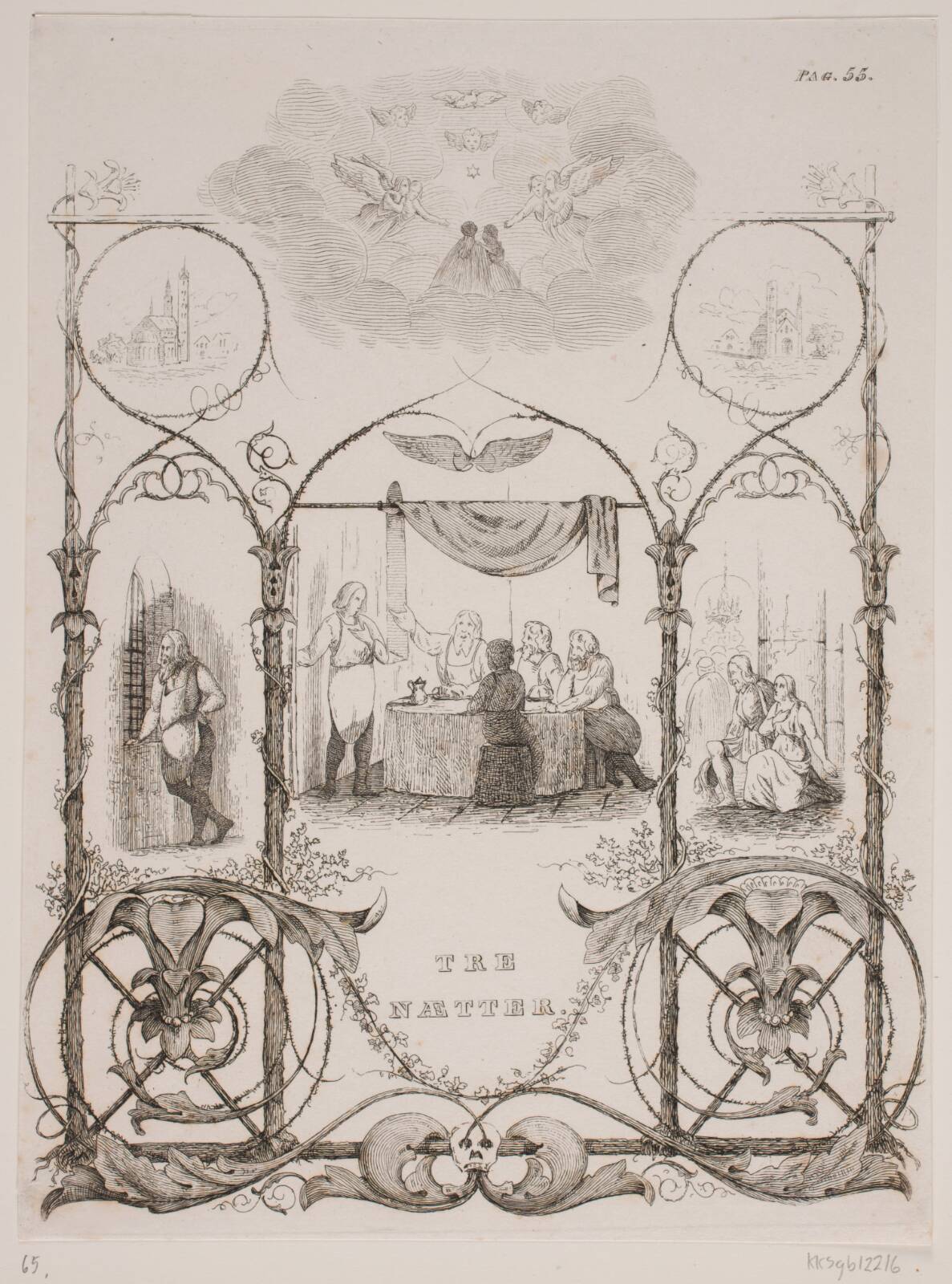 Vignetter til Wiborgs digtsamling: En Molaccord, by Georg Emil Libert, 1842