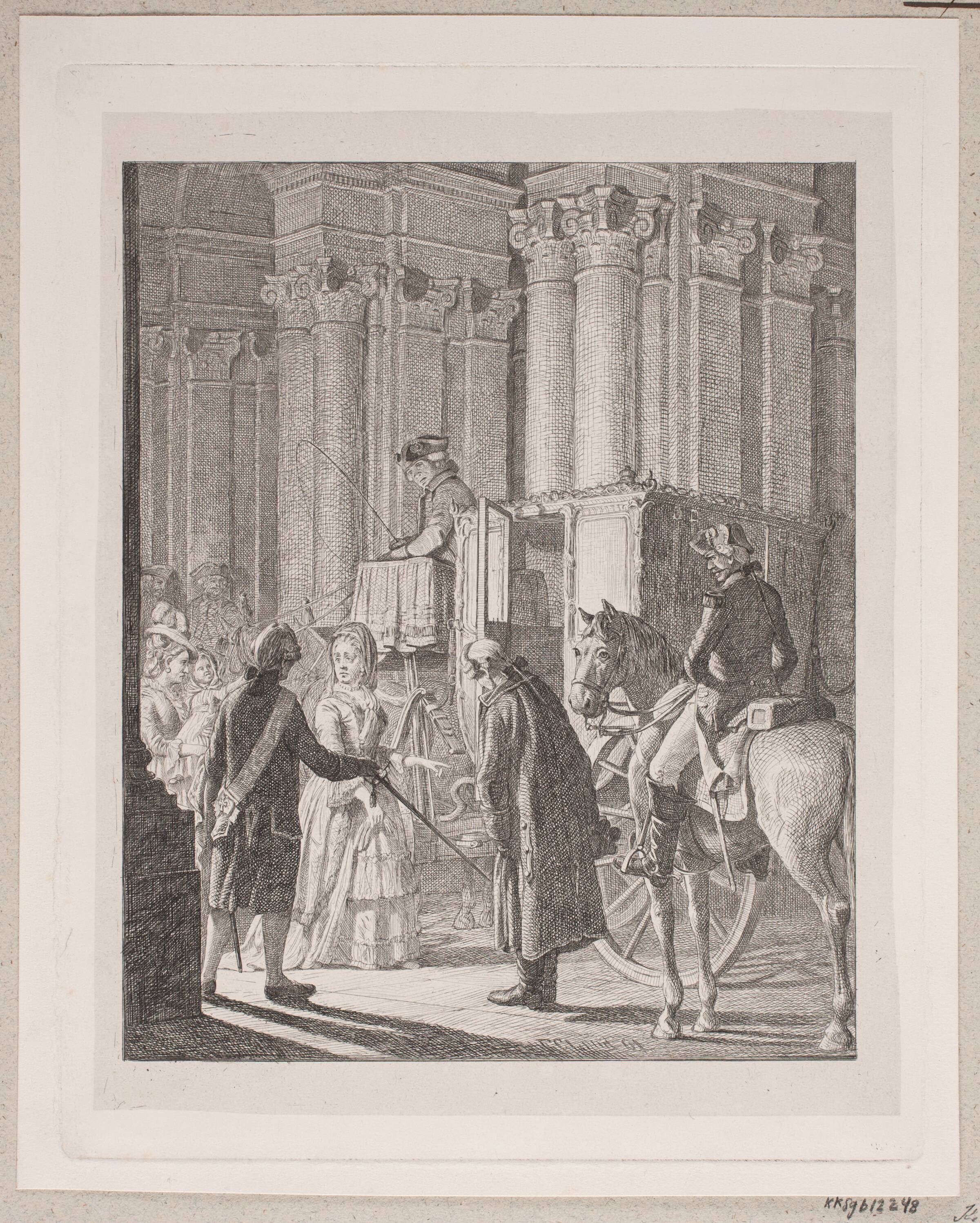 Dronning Caroline Mathildes fængsling, F.C. Lund, 1861