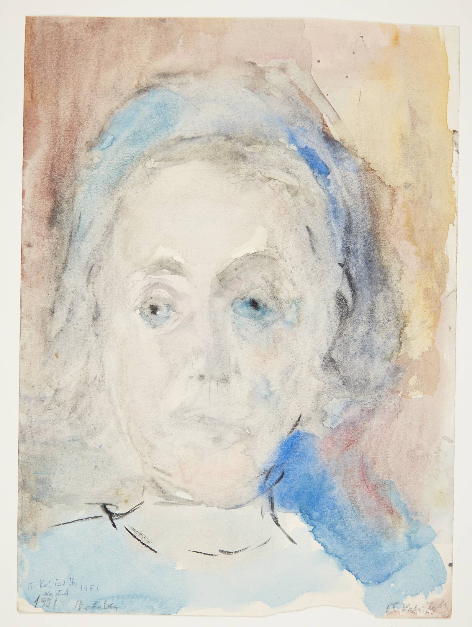 Selvportræt, Kirsten Kobitzsch, 1950-1951