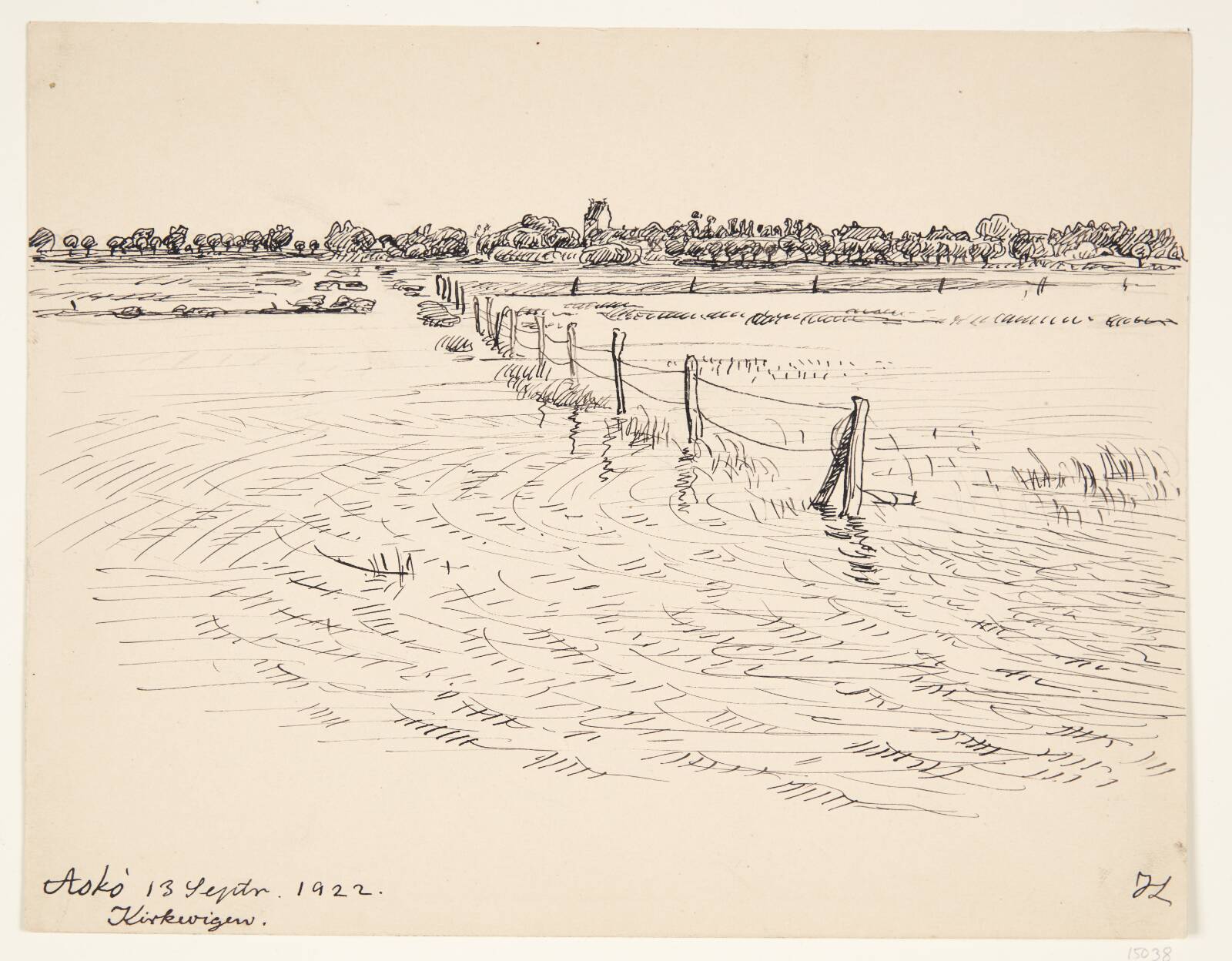 "Kirkevigen". Askø, Johannes Larsen, 1922