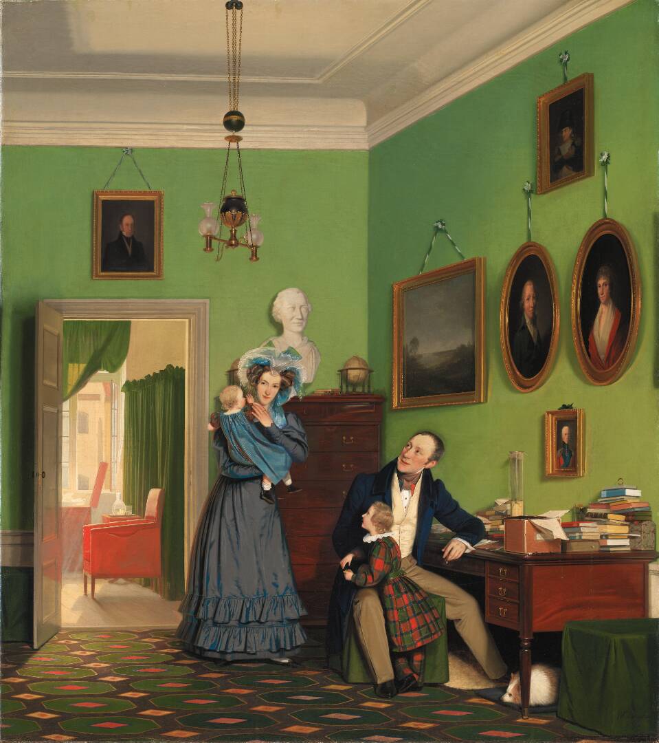 The Waagepetersen Family, by Wilhelm Bendz, 1830