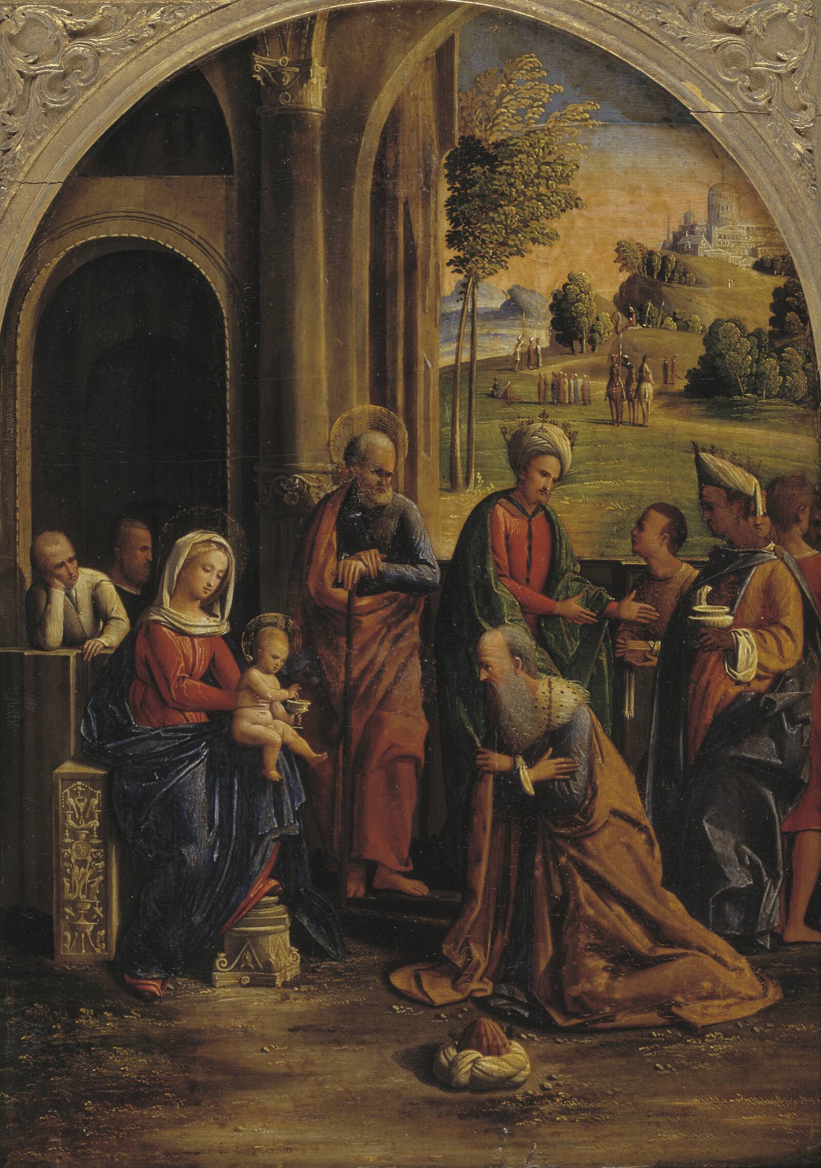 Kongernes tilbedelse, Ortolano, 1522-1525