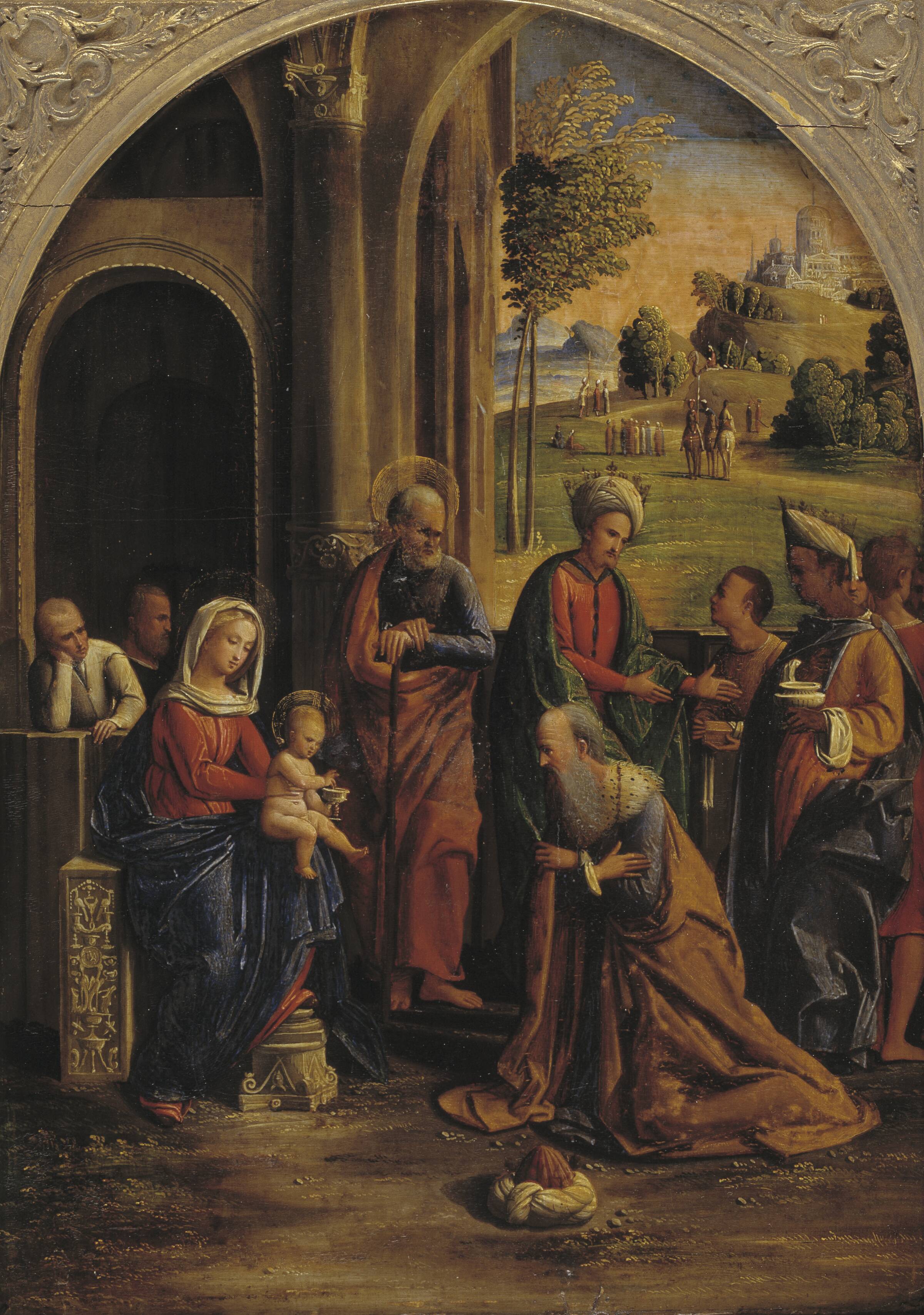 Kongernes tilbedelse, Ortolano, 1522-1525