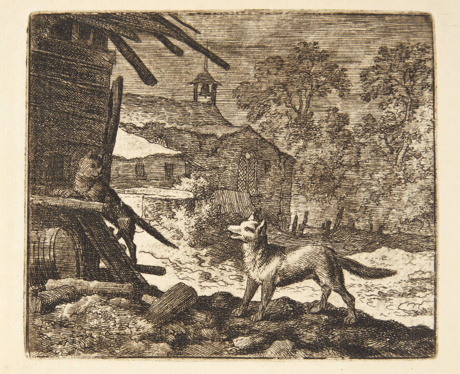 Renard narrer katten, Allaert van Everdingen, 1621-1675