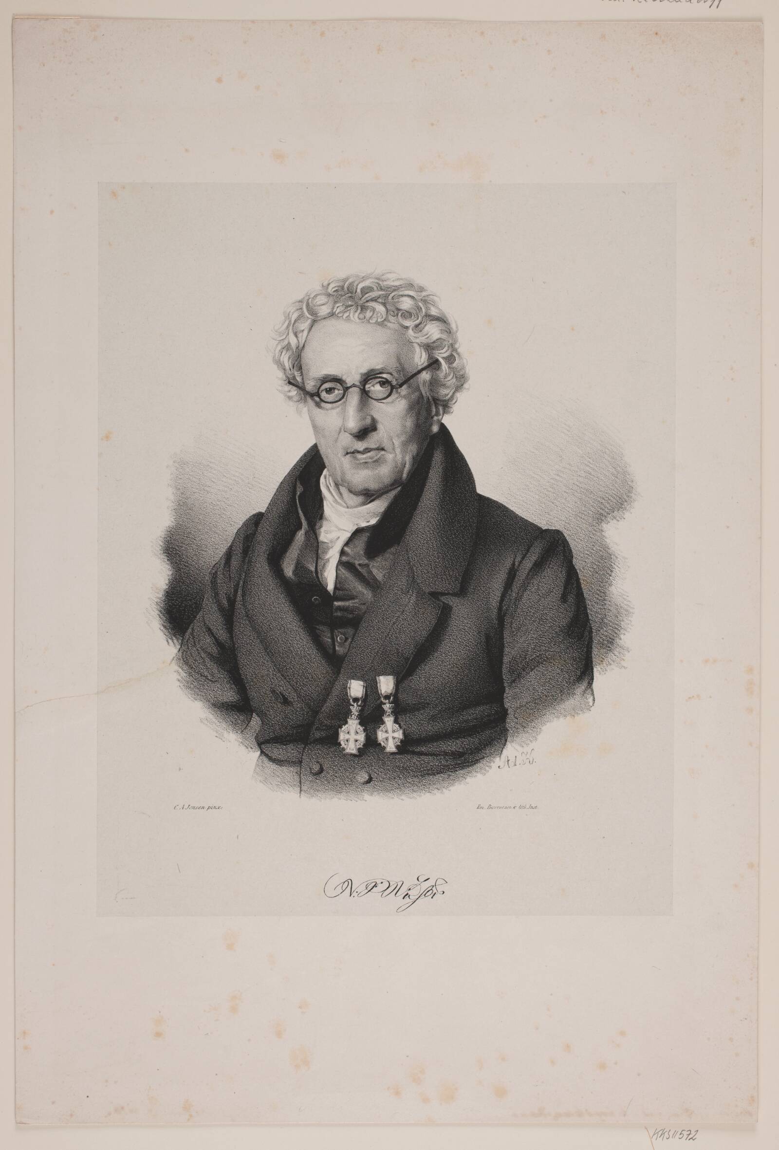 Niels Lang Nissen, Adolph Kittendorff, 1838-1850