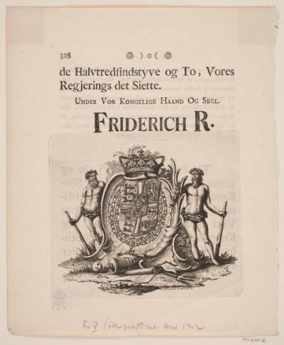 Vignet til Frederik V's Søkrigsartikelsbrev