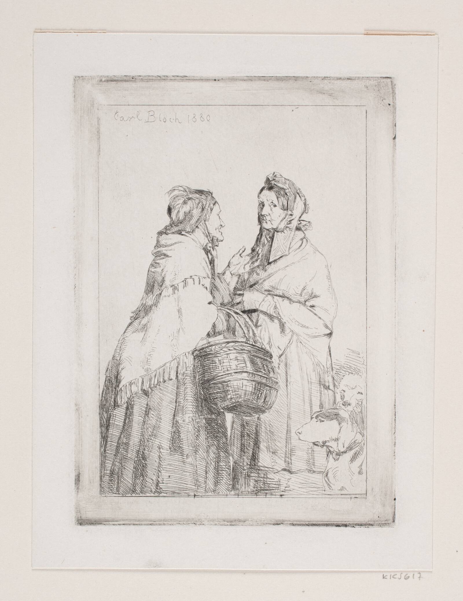 De sladrende koner, Carl Bloch, 1880