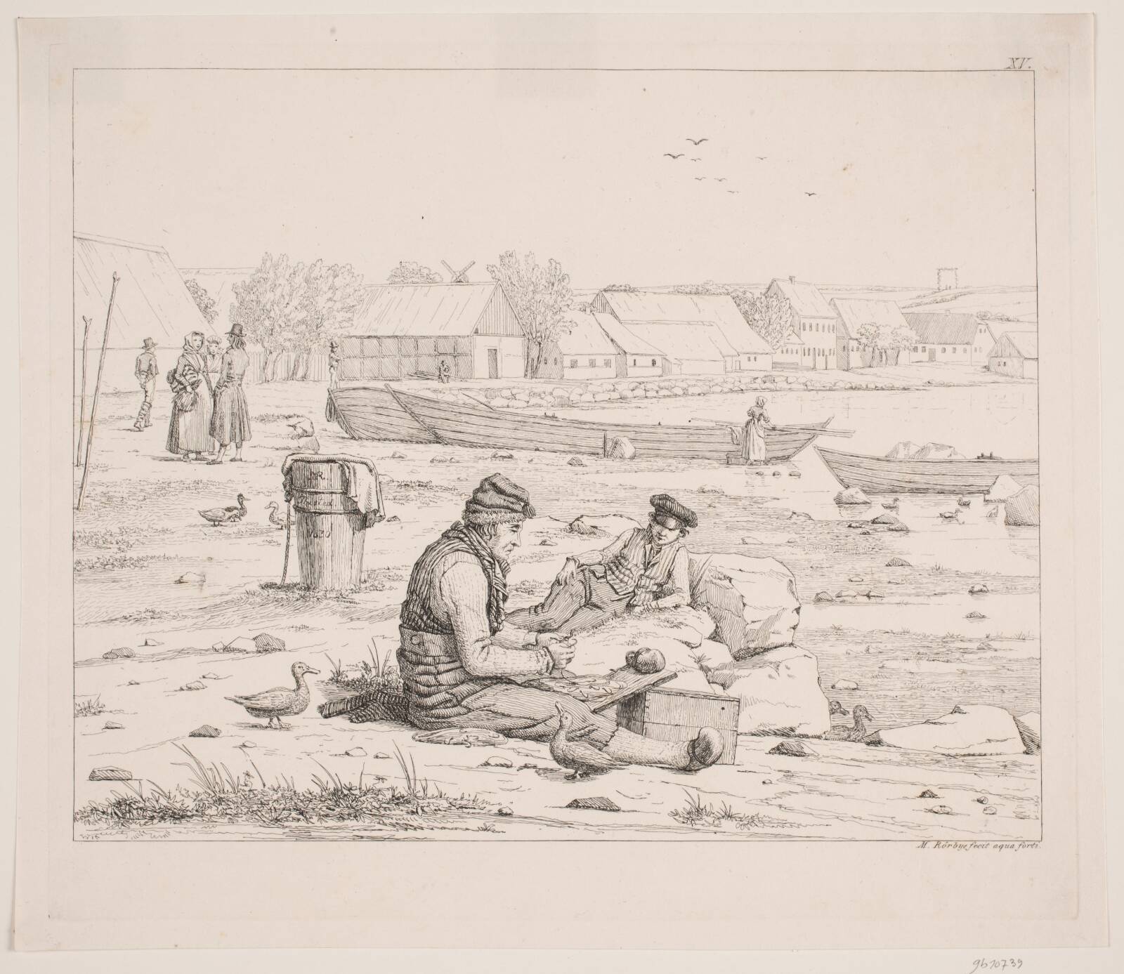 Strandgaden i Thisted, Martinus Rørbye, 1830