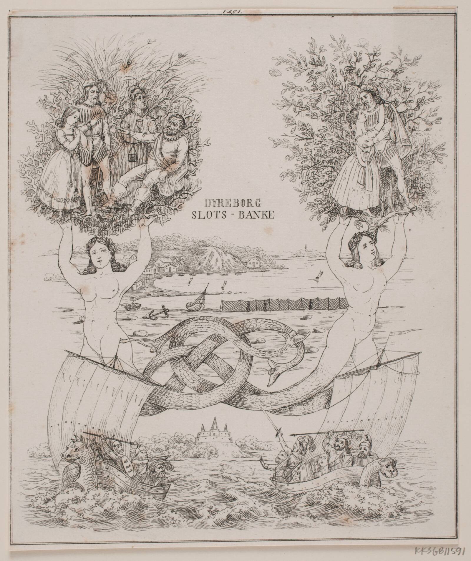 "Dyreborg Slotsbanke", Carl Plötz, 1842