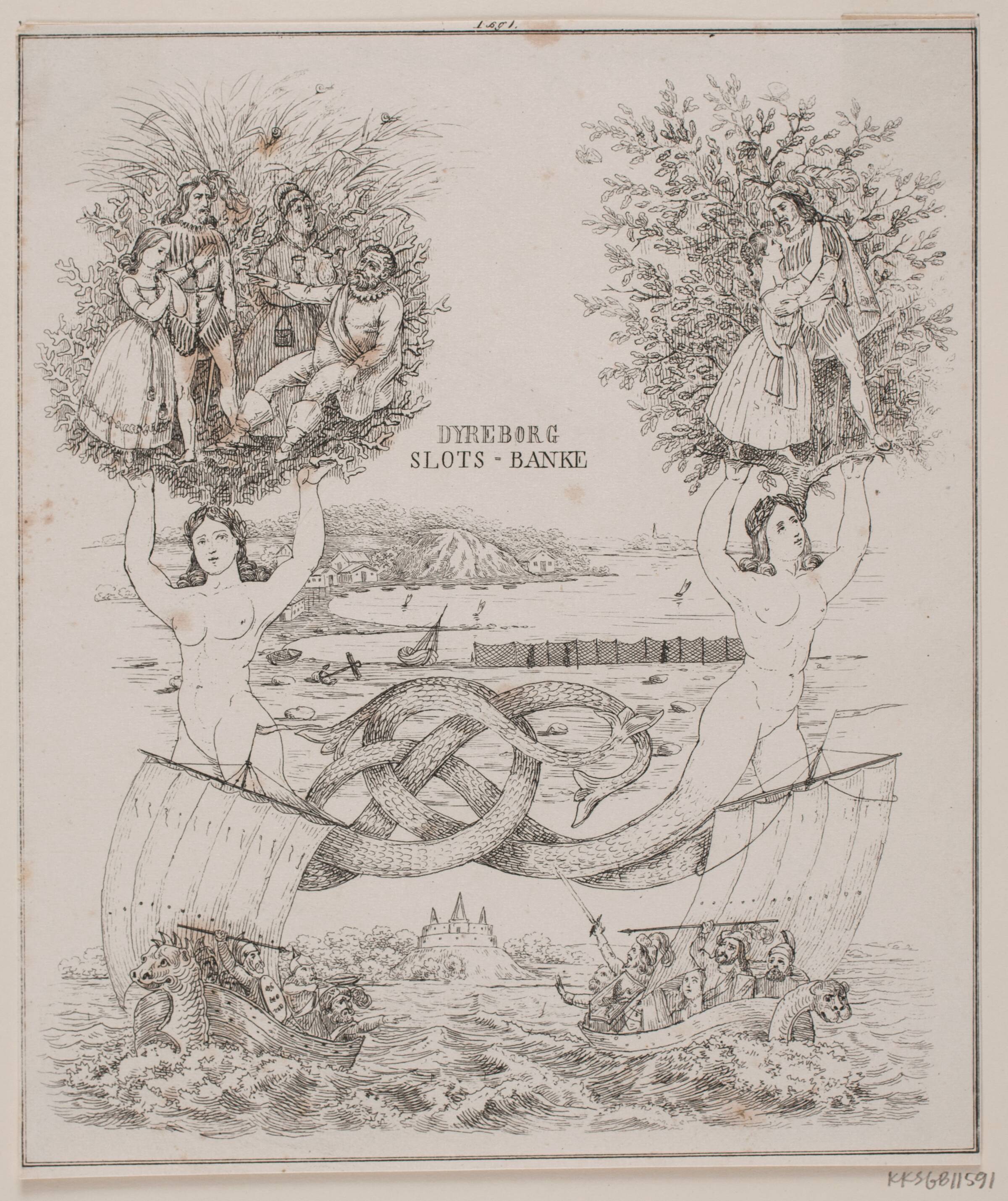 "Dyreborg Slotsbanke", Carl Plötz, 1842