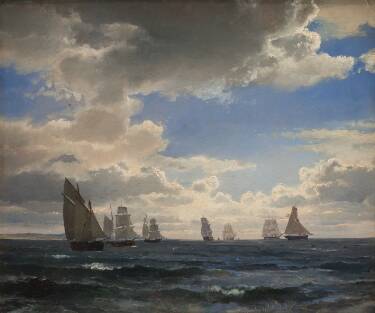 Midnatsstemning ved den grønlandske kyst, 1872, Carl Rasmussen | SMK Open