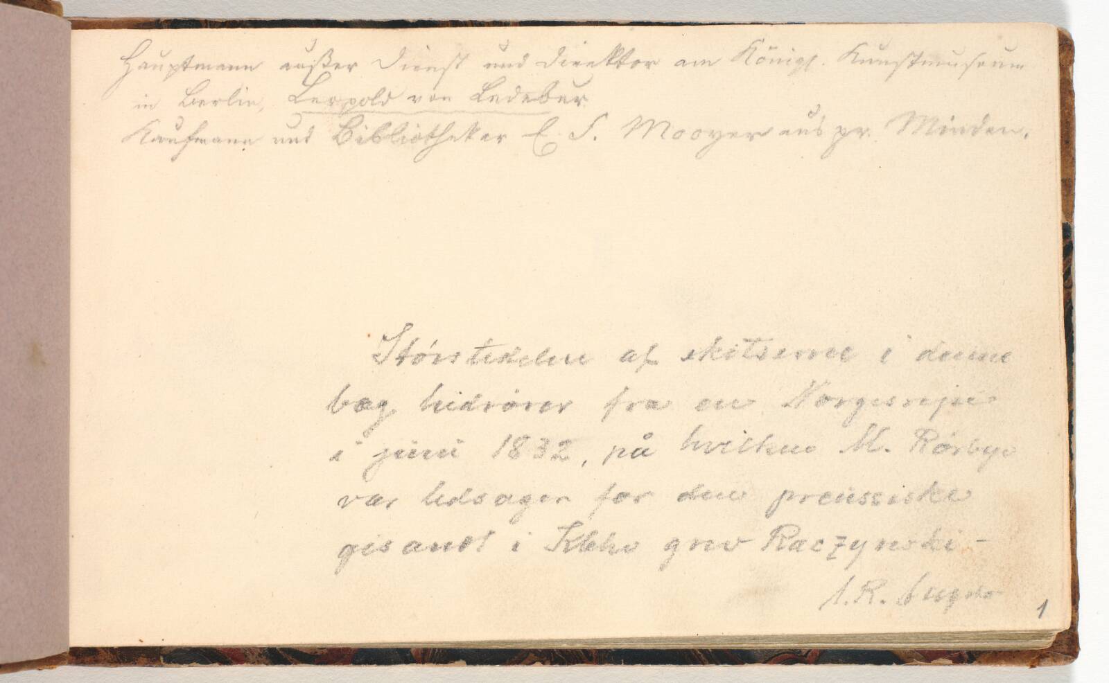 Blyantsnotater, Martinus Rørbye, 1832