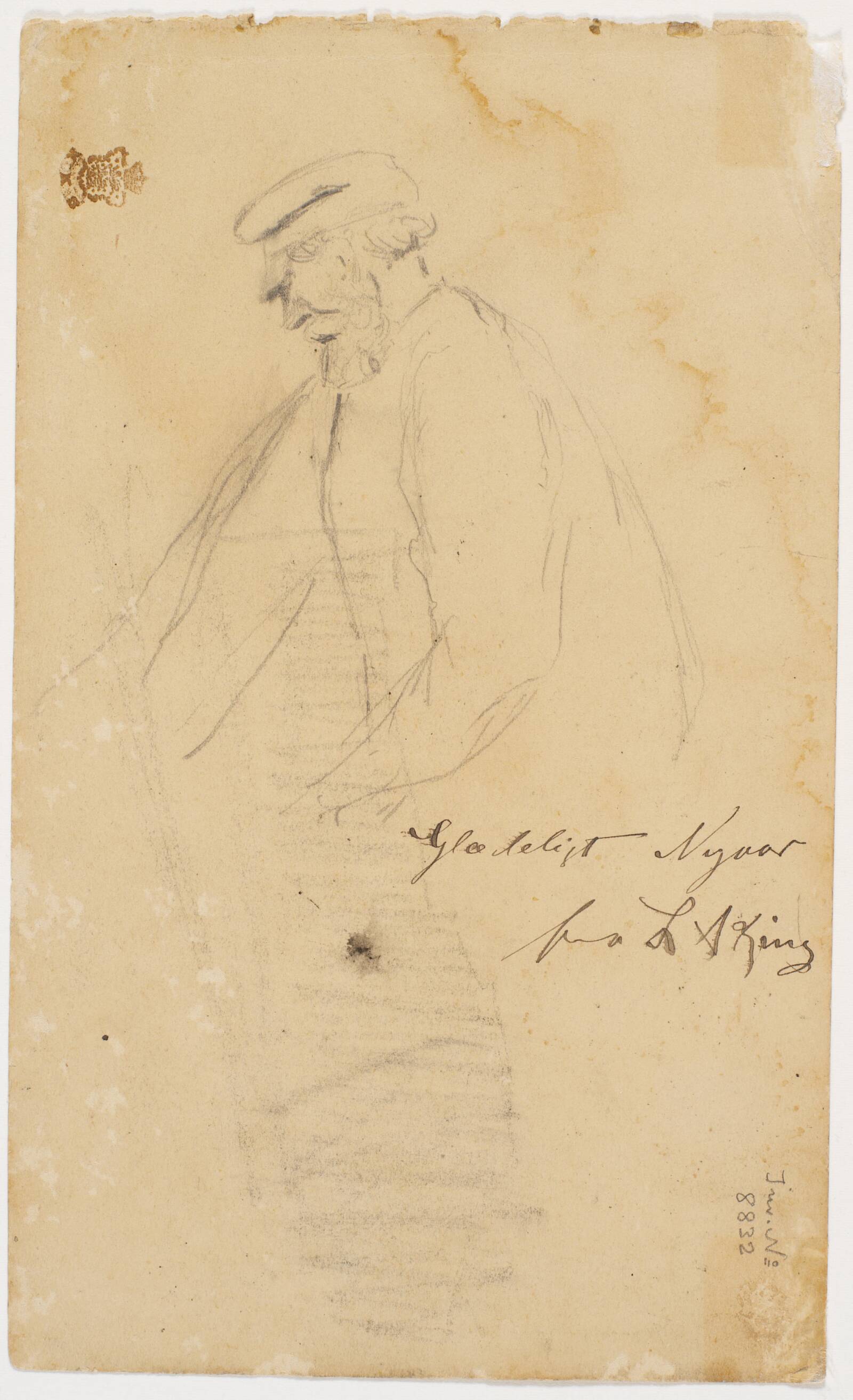 Teglværksarbejder i halvfigur, profil m.v., L.A. Ring, 1892
