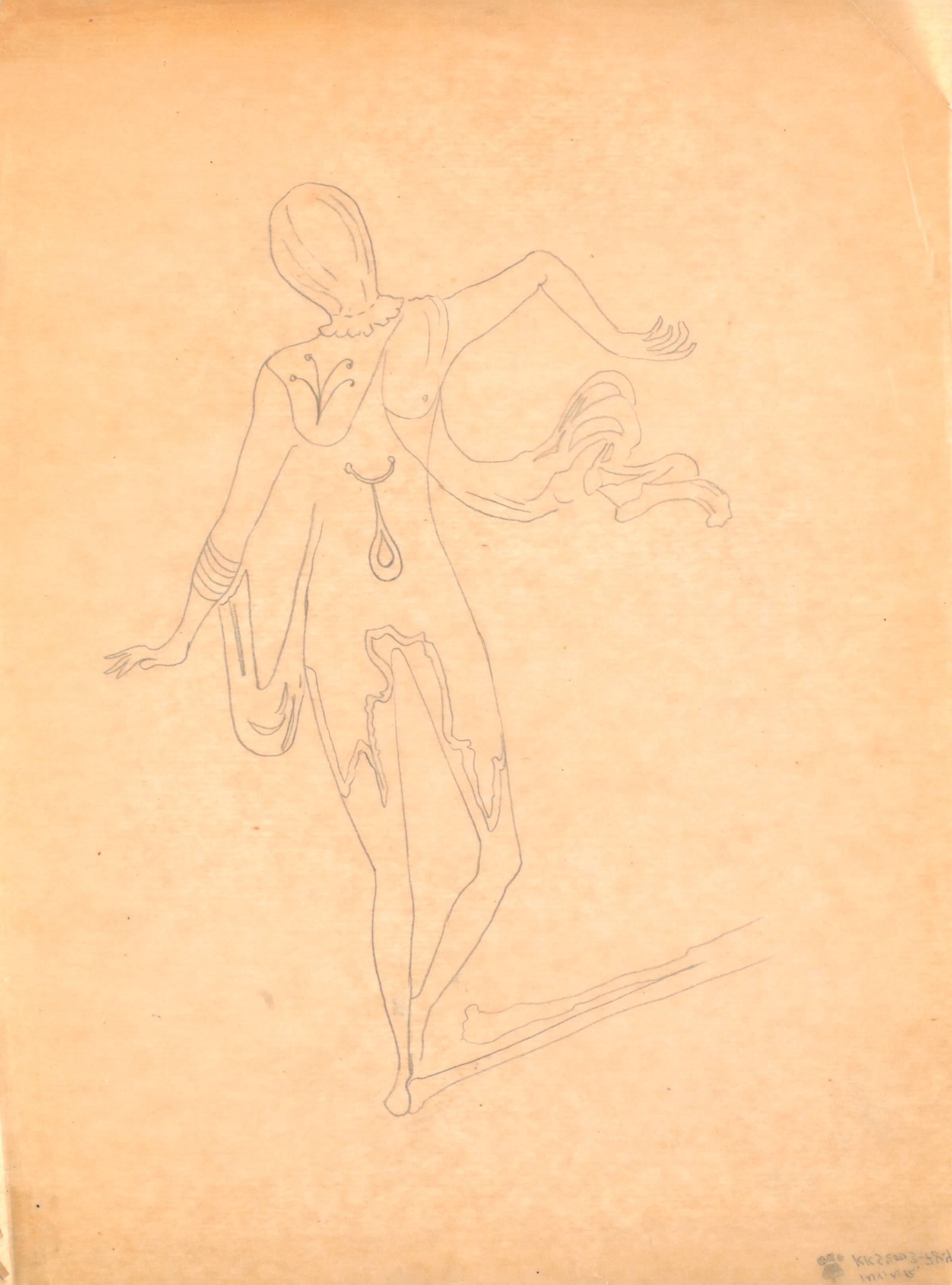Kærlighedens triumf. Kostumeskitse, Wilhelm Freddie, 1940